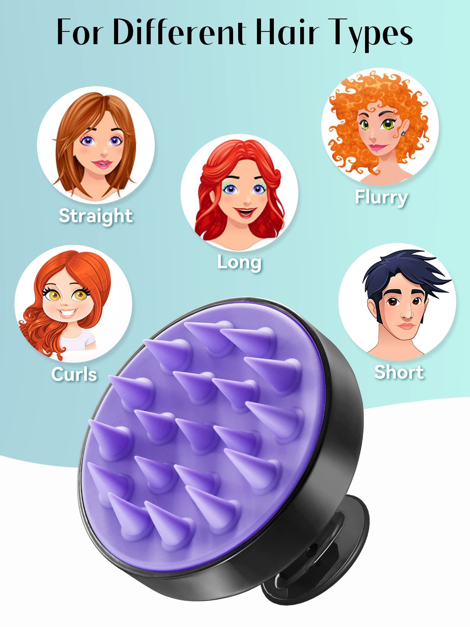 HEETA Scalp Massager Brush – Silicone Scrubber