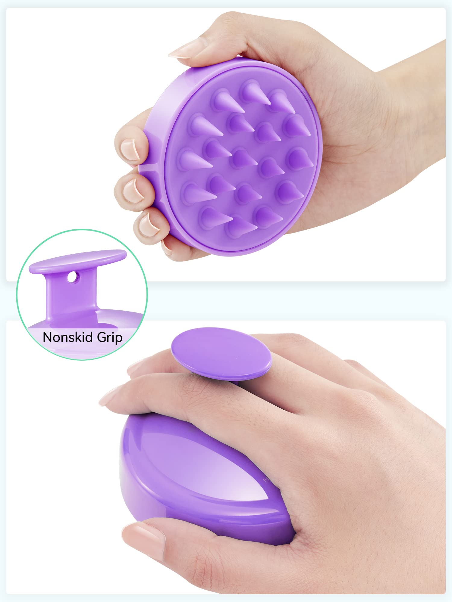 HEETA Scalp Massager Brush – Silicone Scrubber