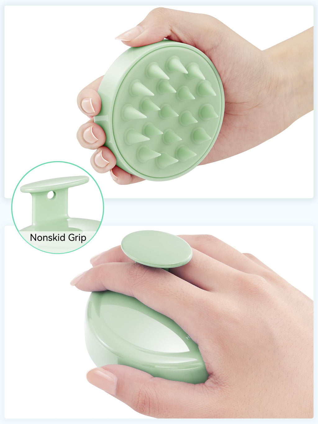HEETA Scalp Massager Brush – Silicone Scrubber
