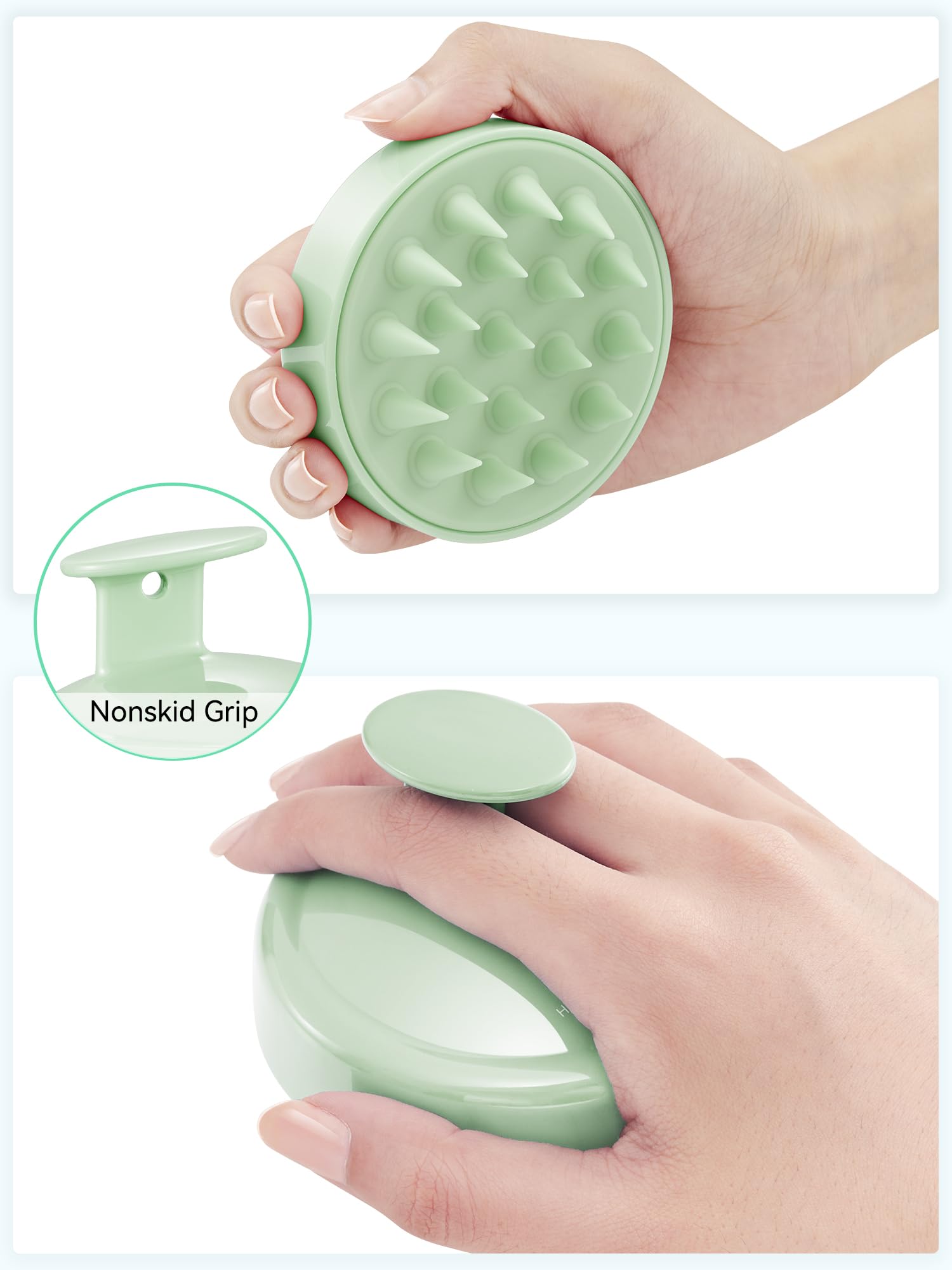 HEETA Scalp Massager Brush – Silicone Scrubber