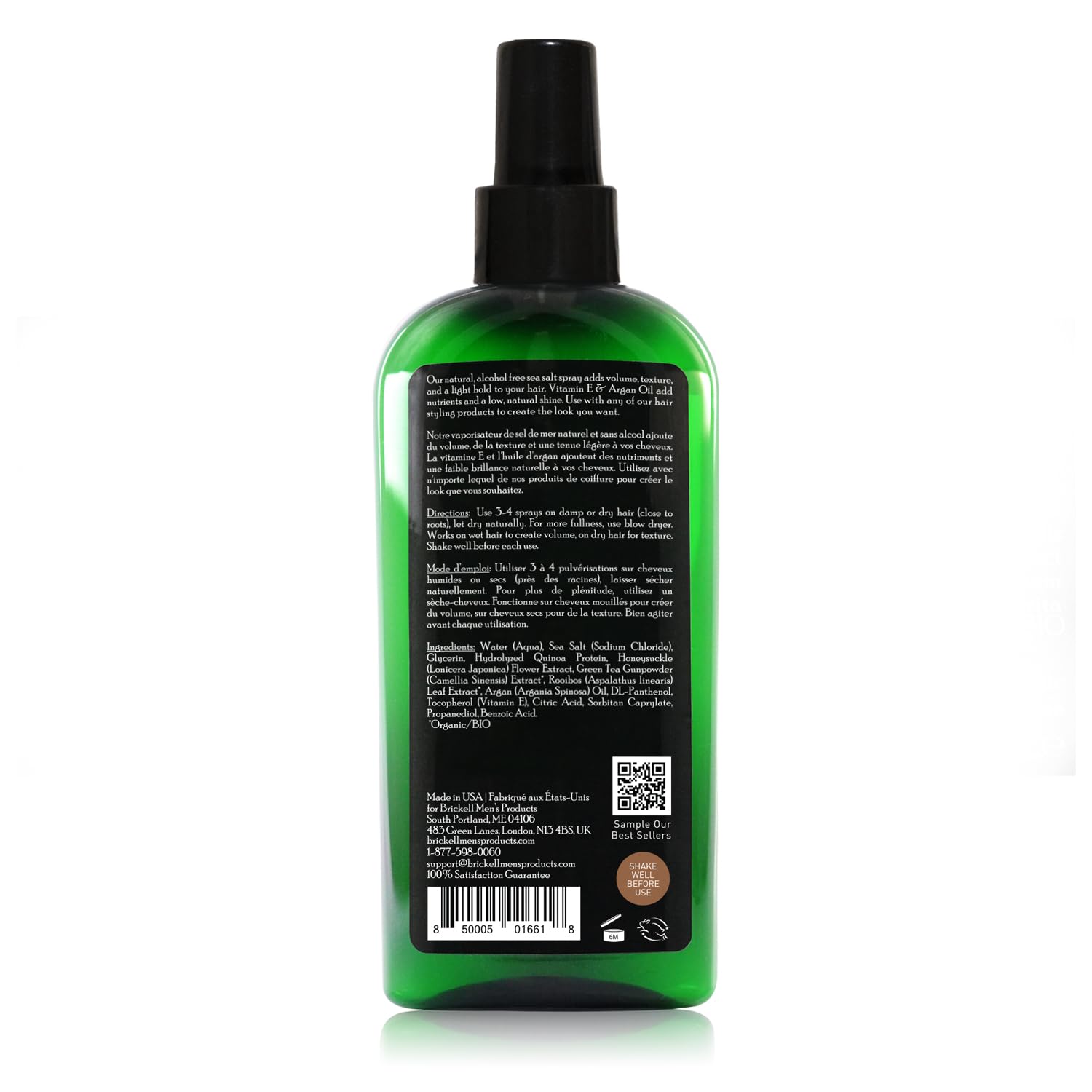 Brickell Sea Salt Spray – Natural Texturizer (6 oz)