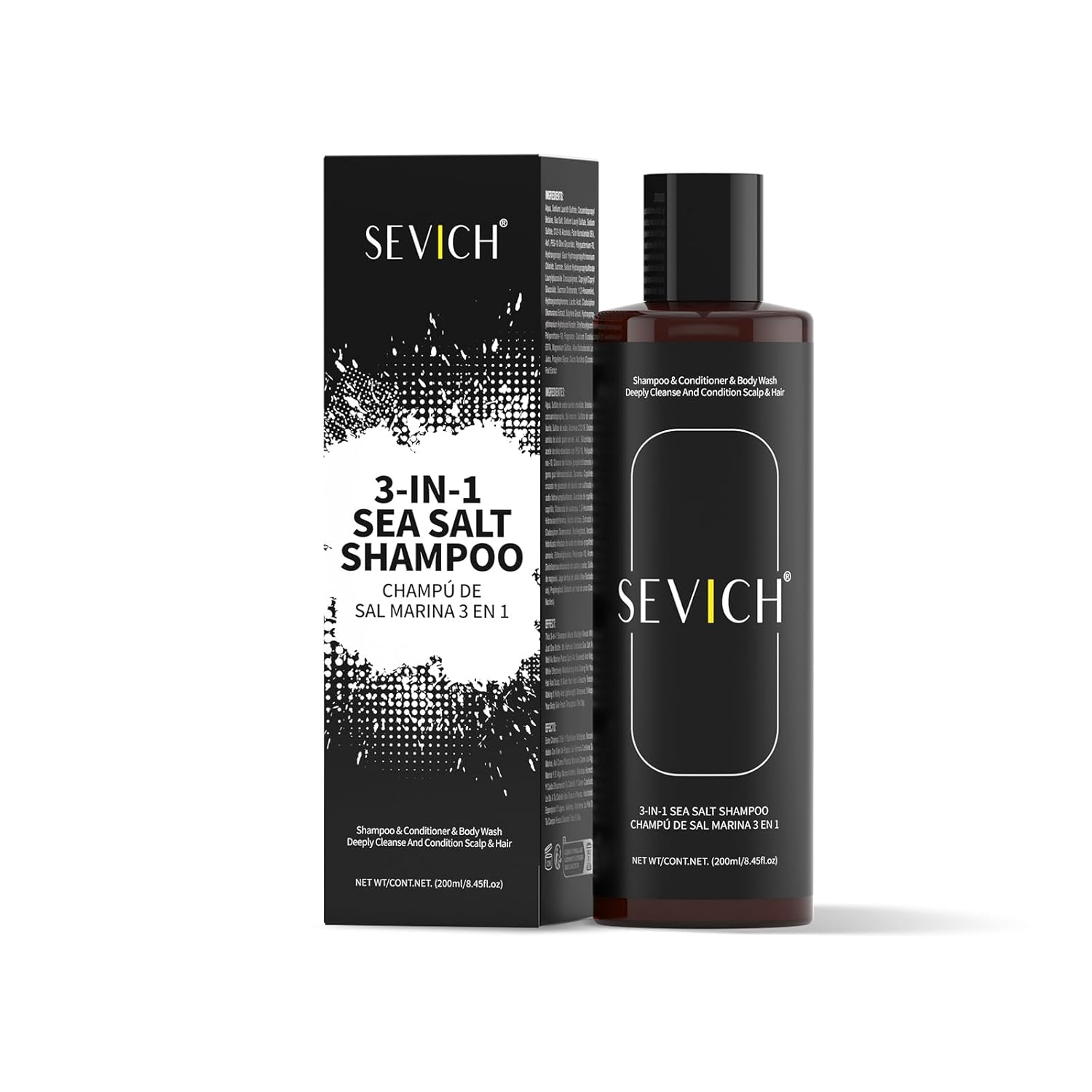 SEVICH 3-in-1 Sea Salt Shampoo, Conditioner & Body Wash (200ml)