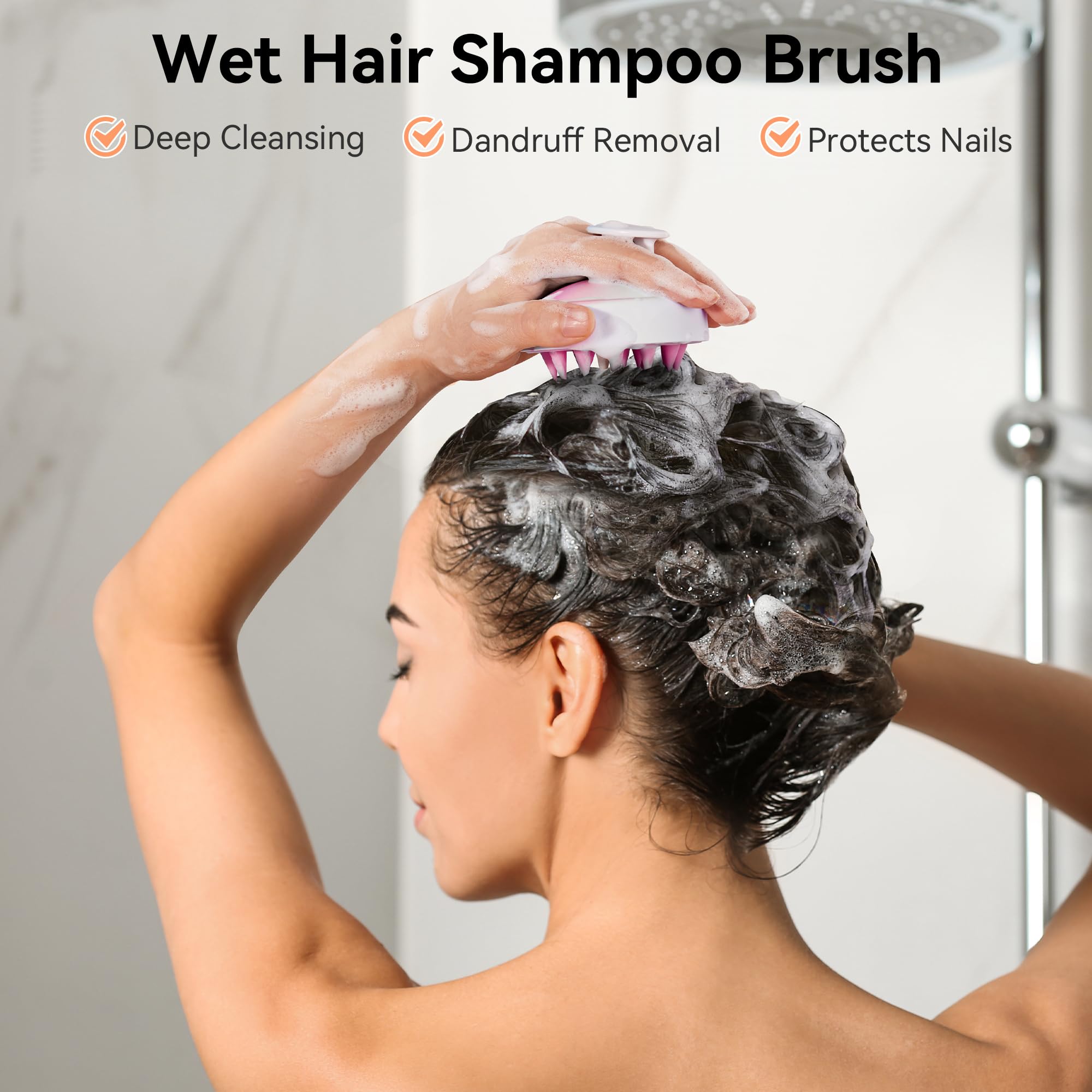 HEETA Scalp Massager Brush – Silicone Scrubber