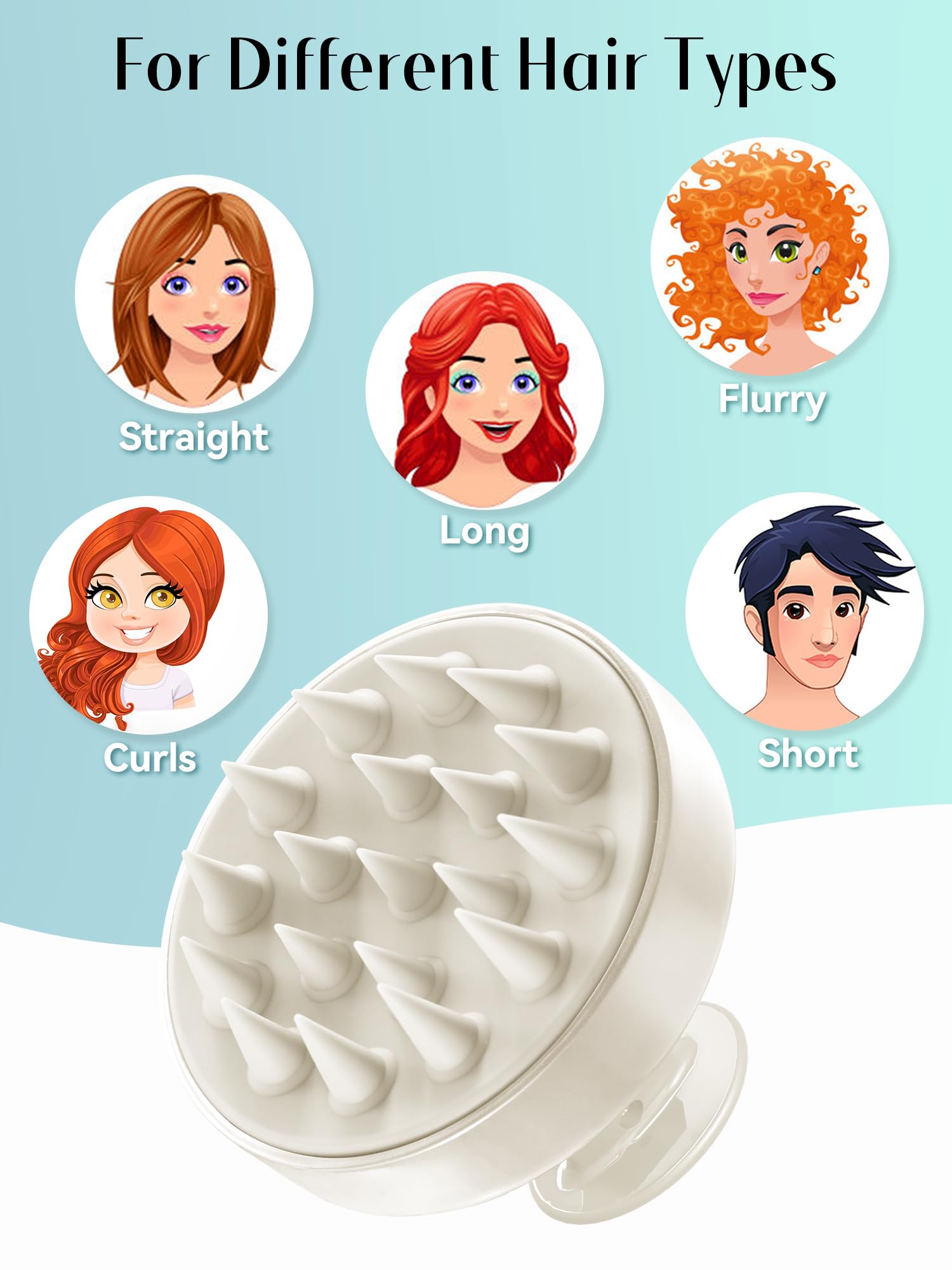 HEETA Scalp Massager Brush – Silicone Scrubber