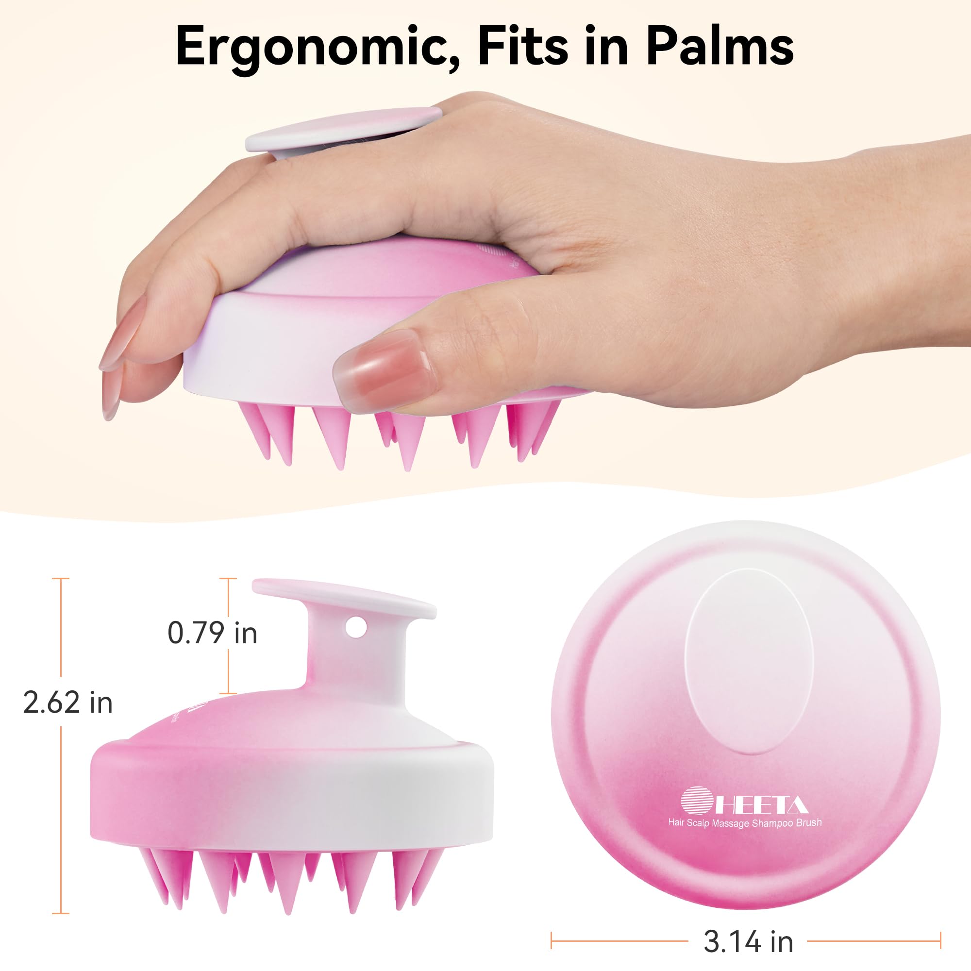 HEETA Scalp Massager Brush – Silicone Scrubber