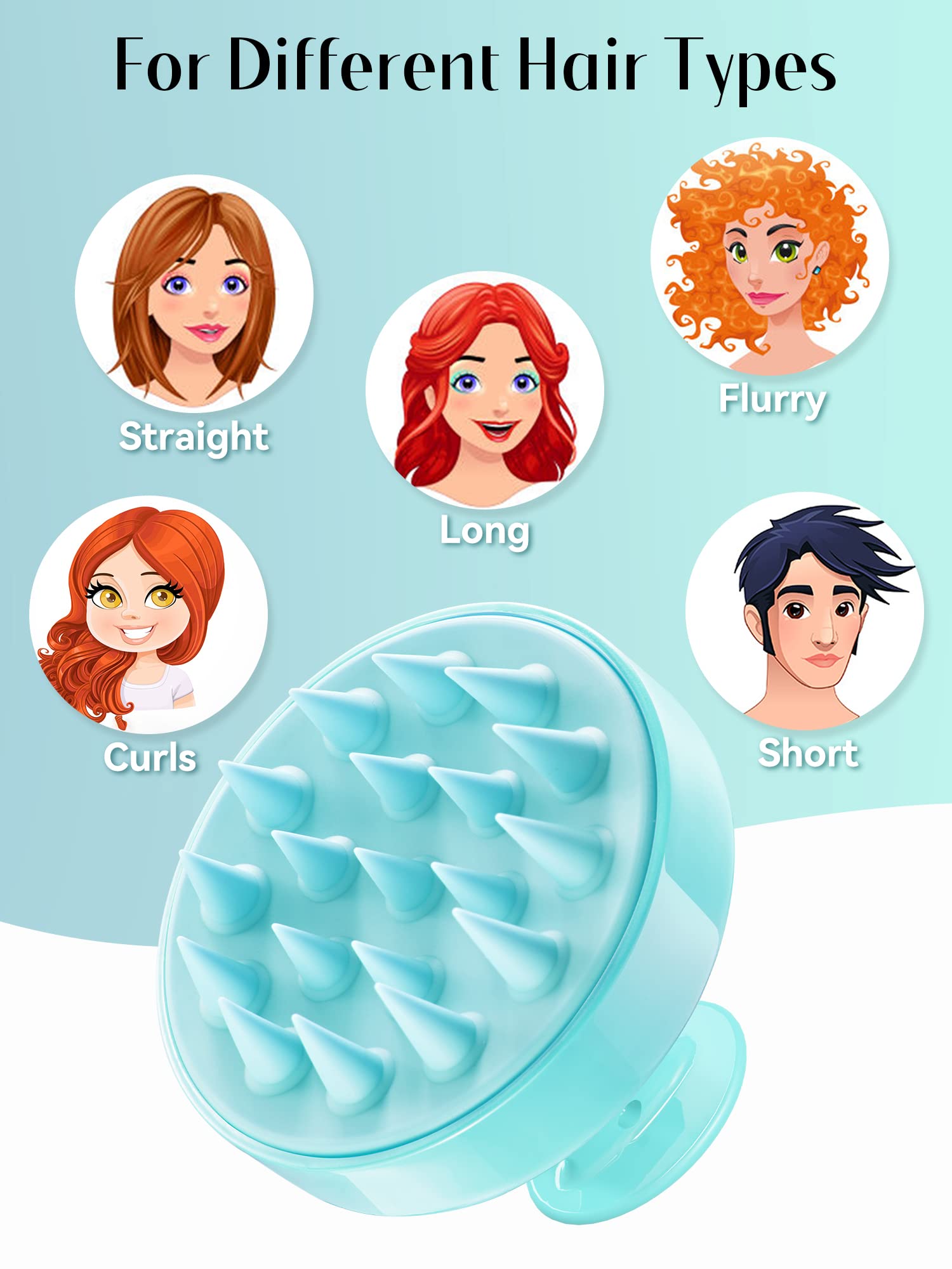 HEETA Scalp Massager Brush – Silicone Scrubber