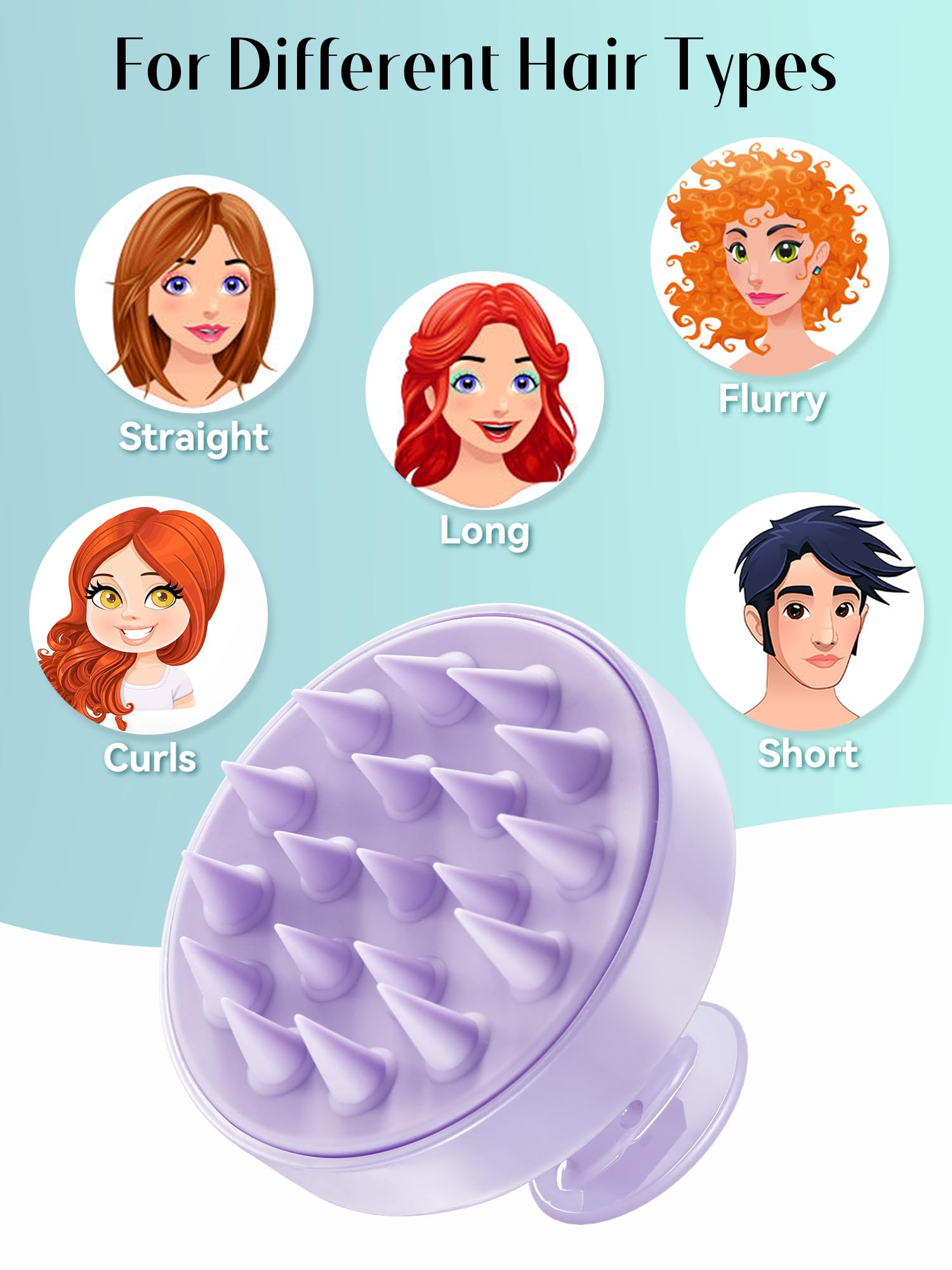 HEETA Scalp Massager Brush – Silicone Scrubber