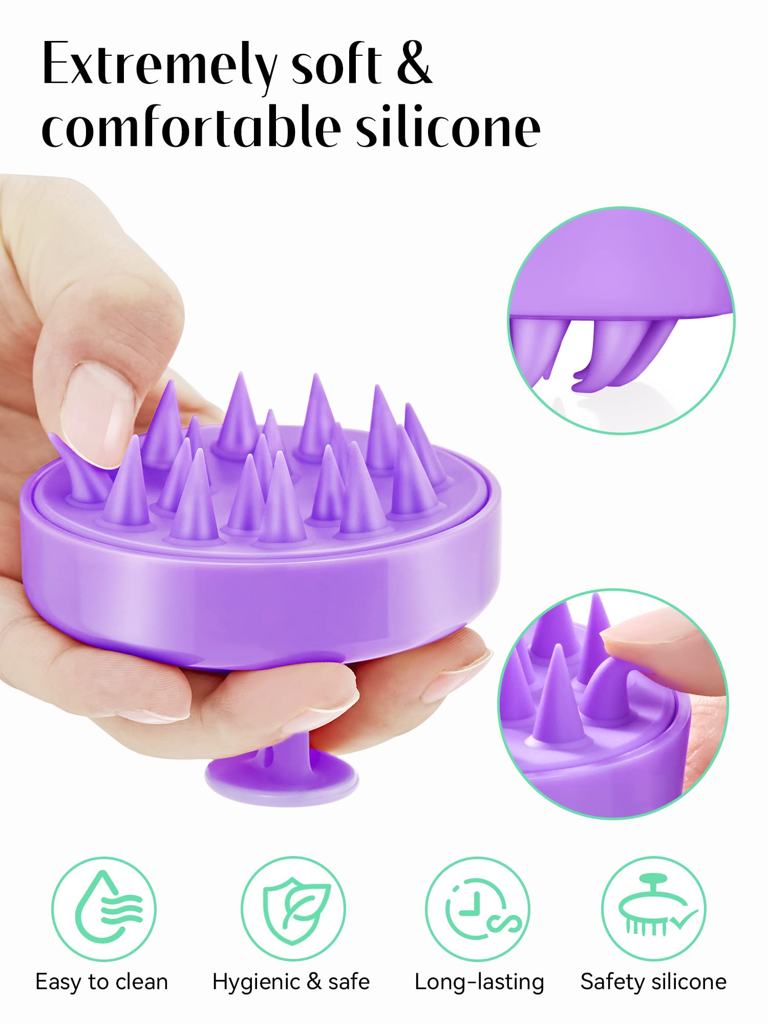 HEETA Scalp Massager Brush – Silicone Scrubber
