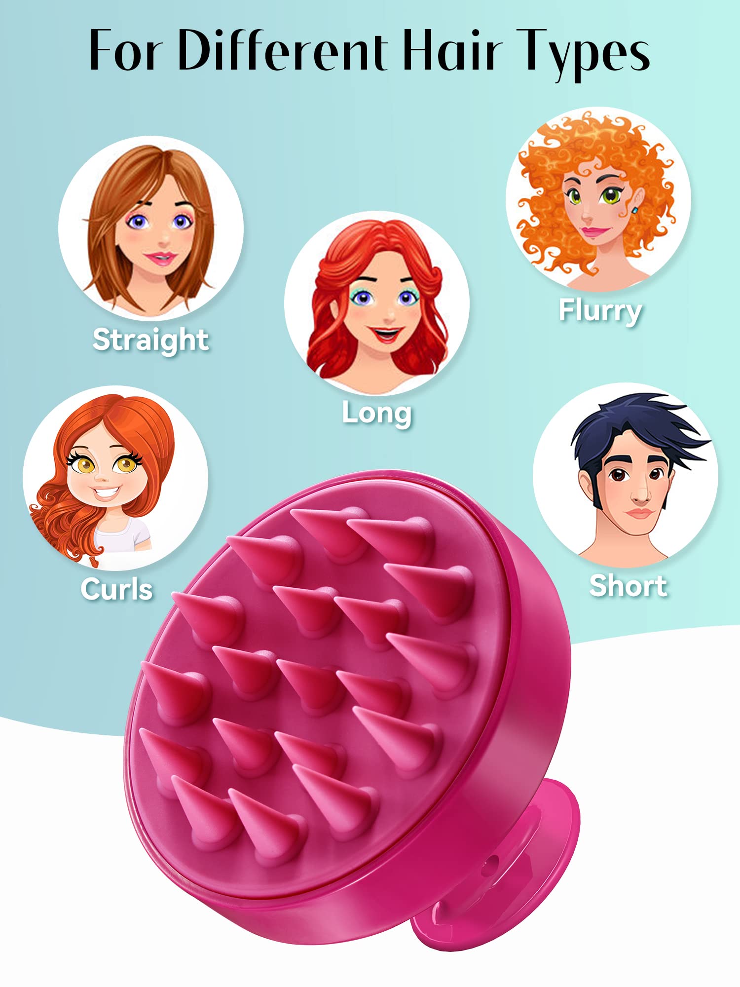 HEETA Scalp Massager Brush – Silicone Scrubber