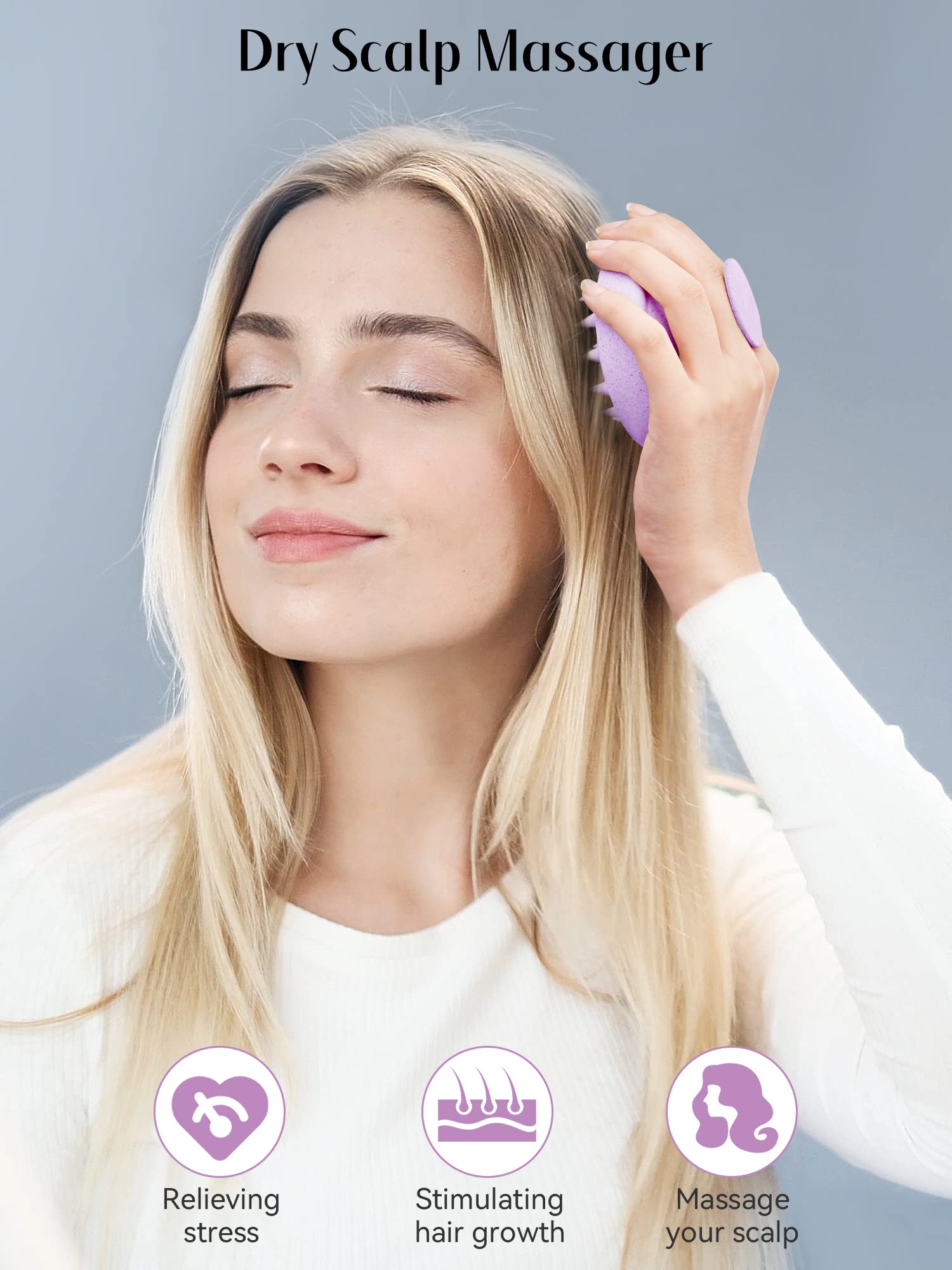 HEETA Scalp Massager Brush – Silicone Scrubber