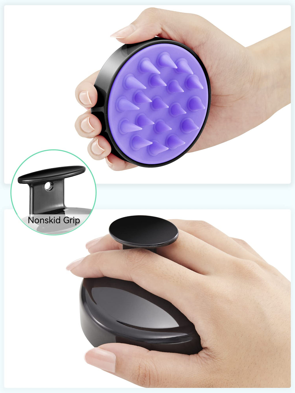 HEETA Scalp Massager Brush – Silicone Scrubber