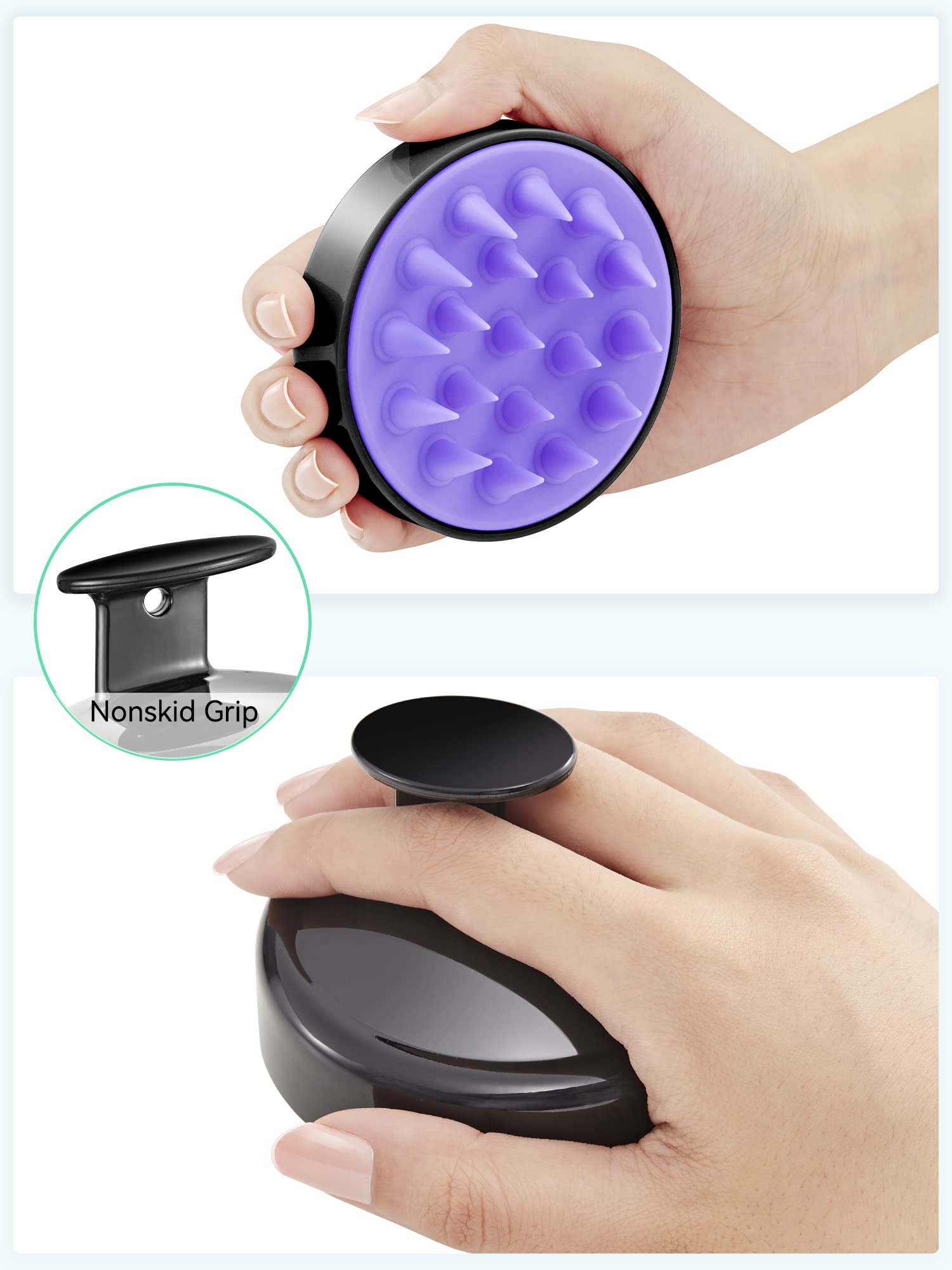 HEETA Scalp Massager Brush – Silicone Scrubber