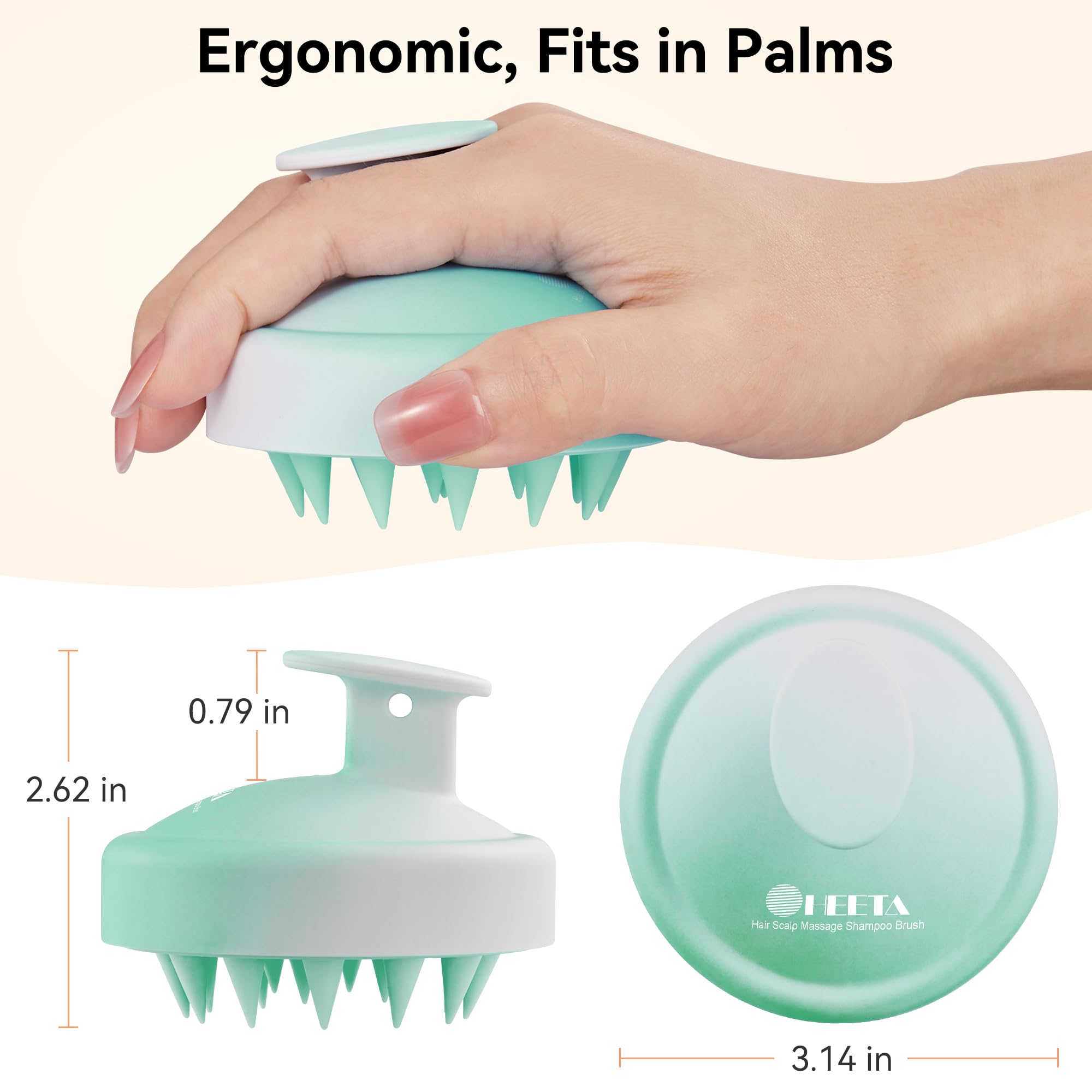 HEETA Scalp Massager Brush – Silicone Scrubber