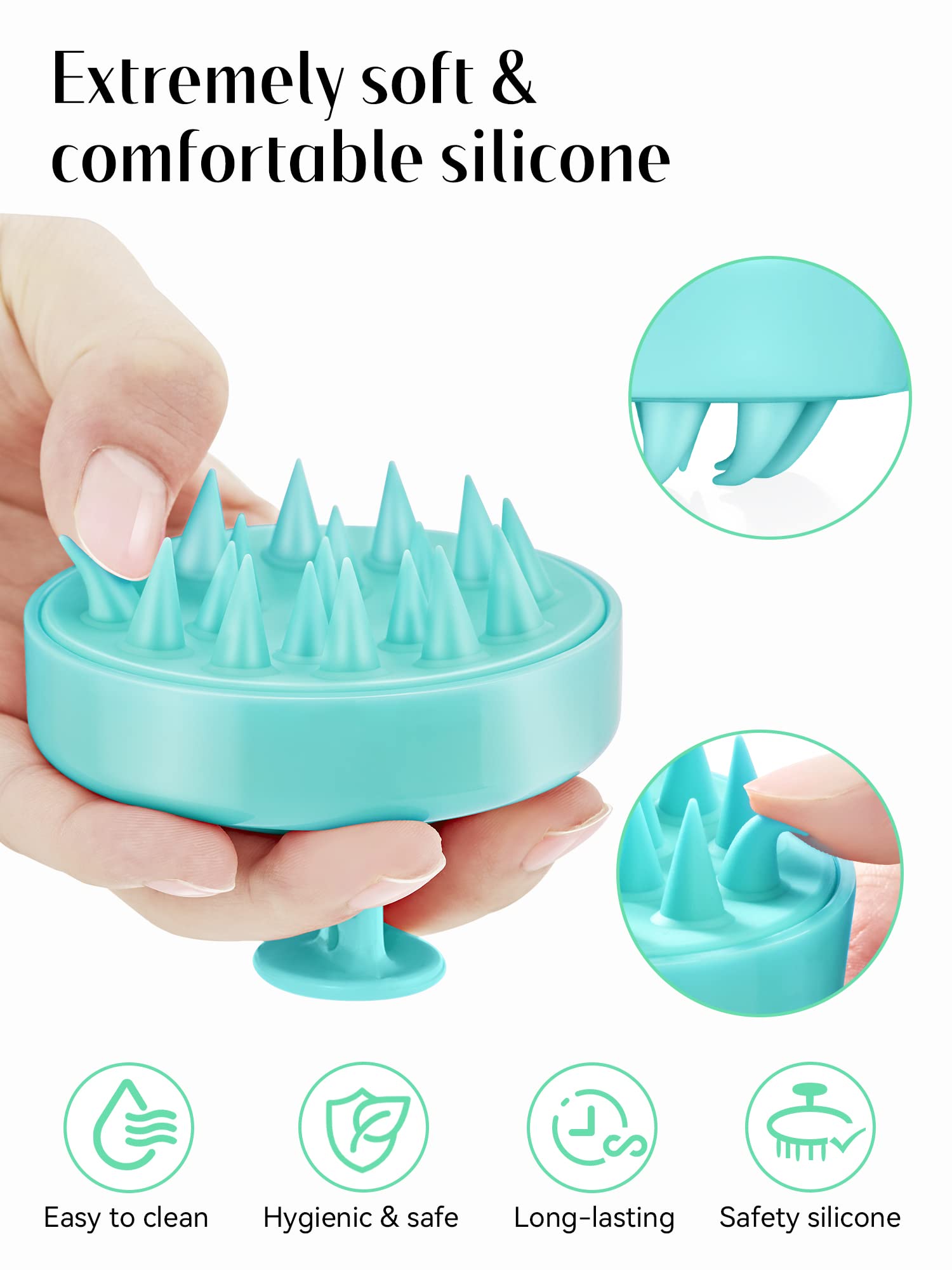 HEETA Scalp Massager Brush – Silicone Scrubber
