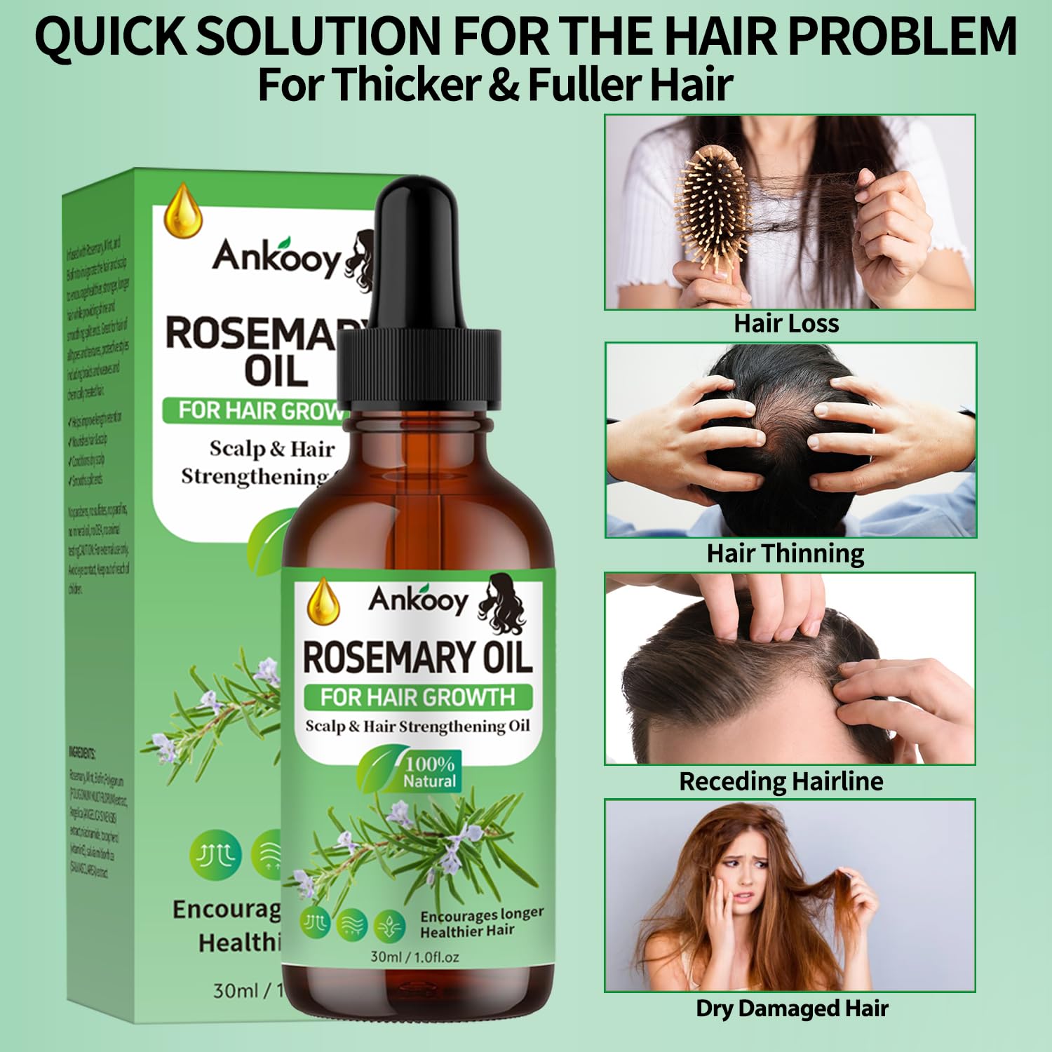Rosemary Hair Growth Oil – 3 Pack
