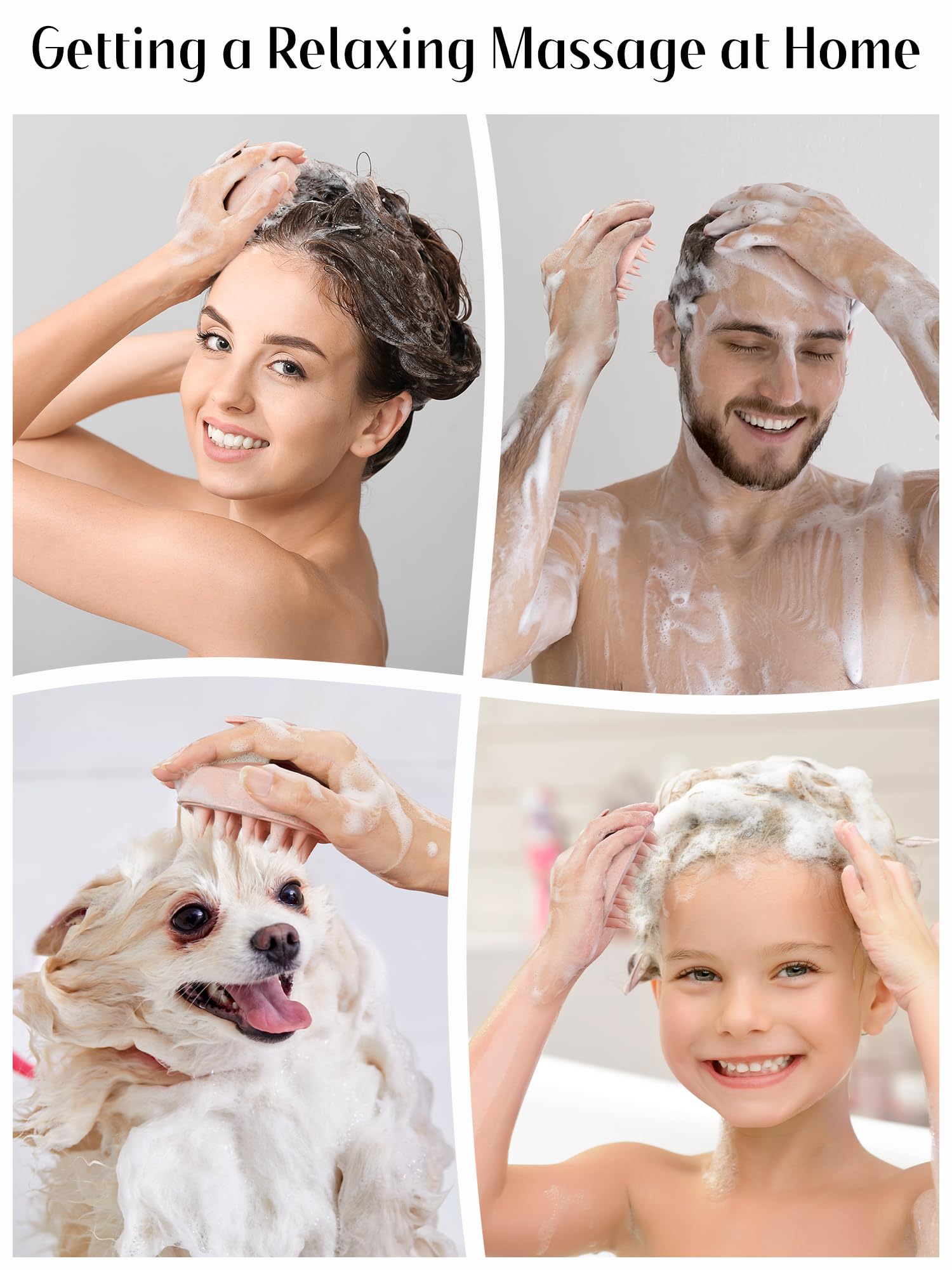 HEETA Scalp Massager Brush – Silicone Scrubber