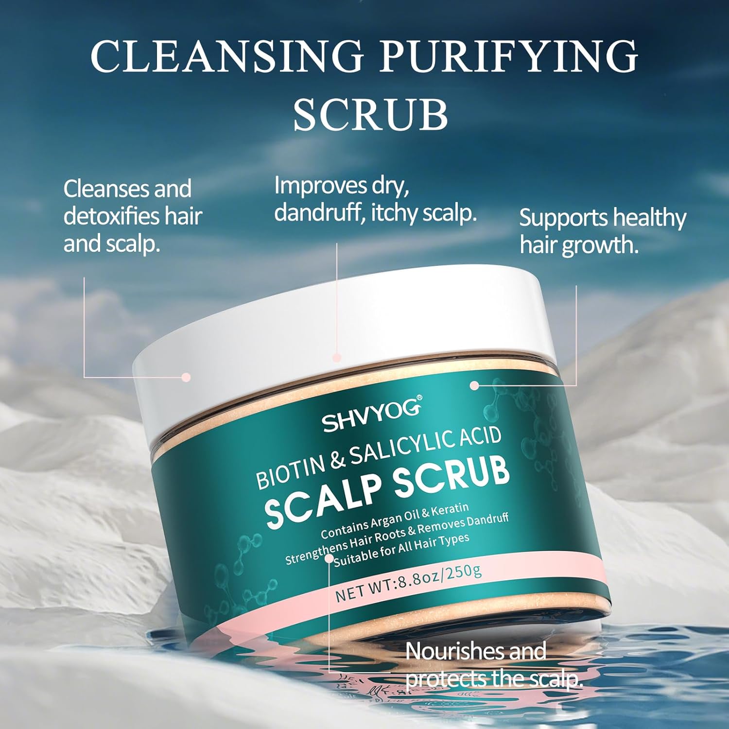 Biotin Scalp Scrub & Detox Shampoo (2-in-1)