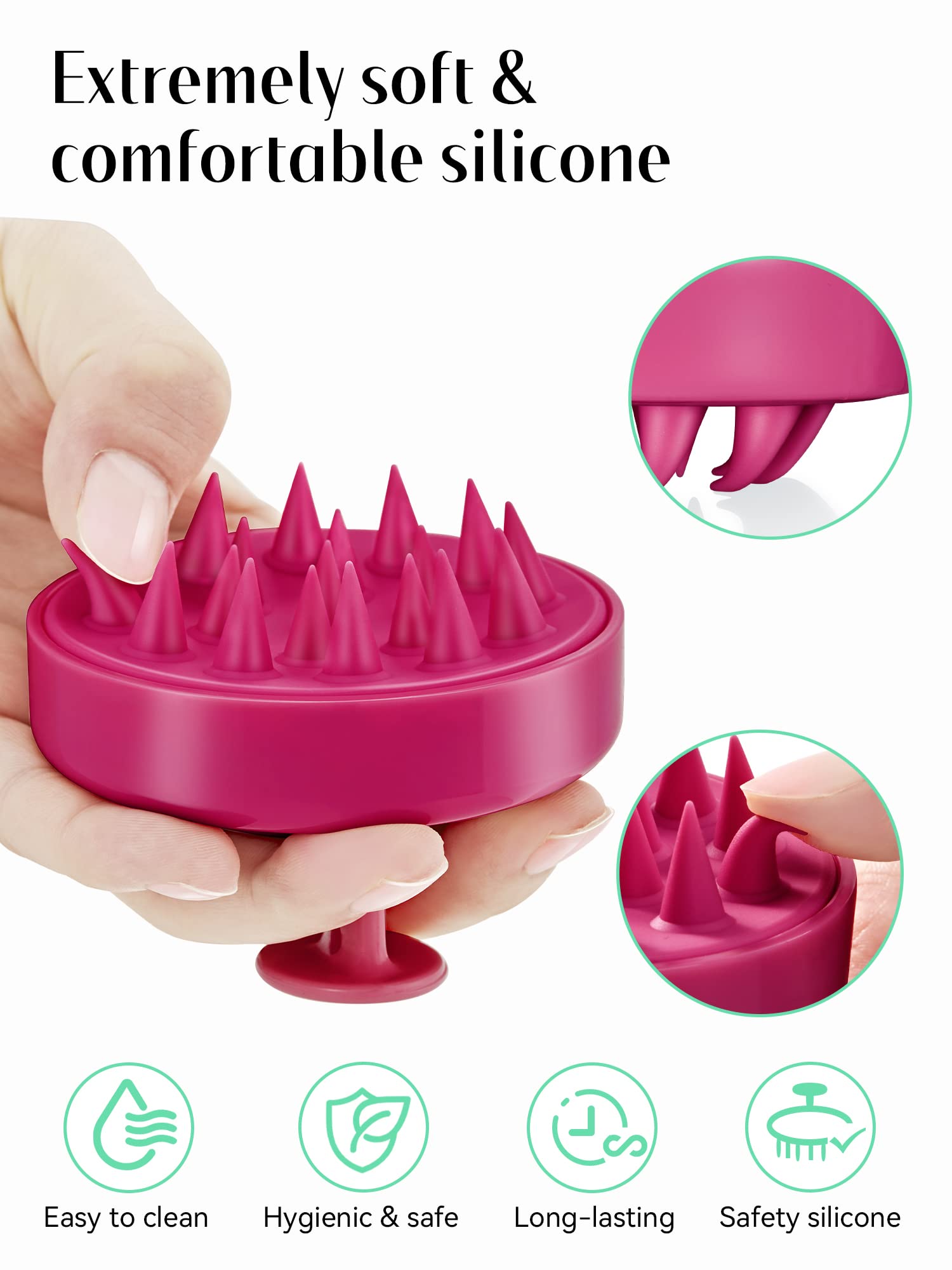 HEETA Scalp Massager Brush – Silicone Scrubber