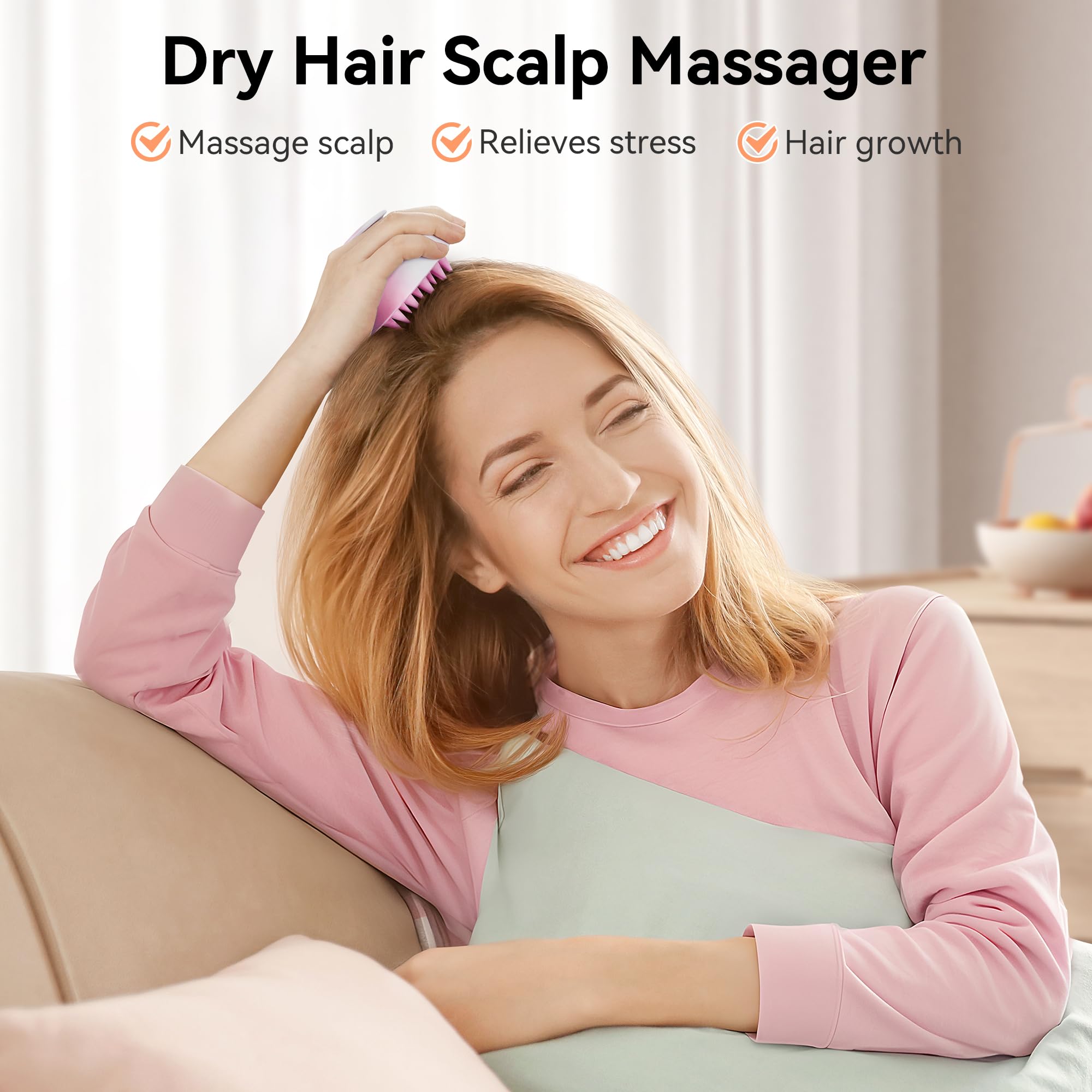 HEETA Scalp Massager Brush – Silicone Scrubber