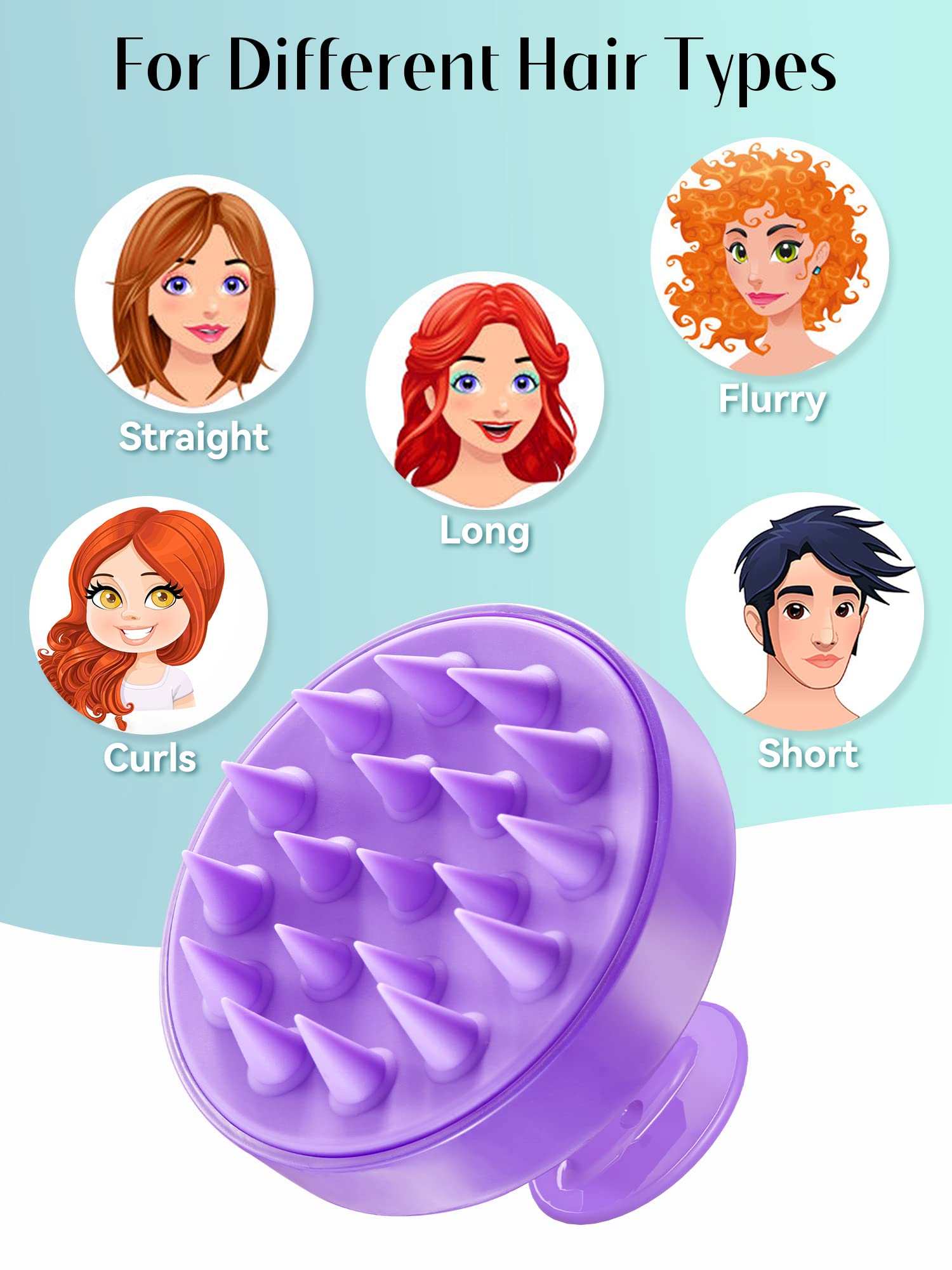 HEETA Scalp Massager Brush – Silicone Scrubber