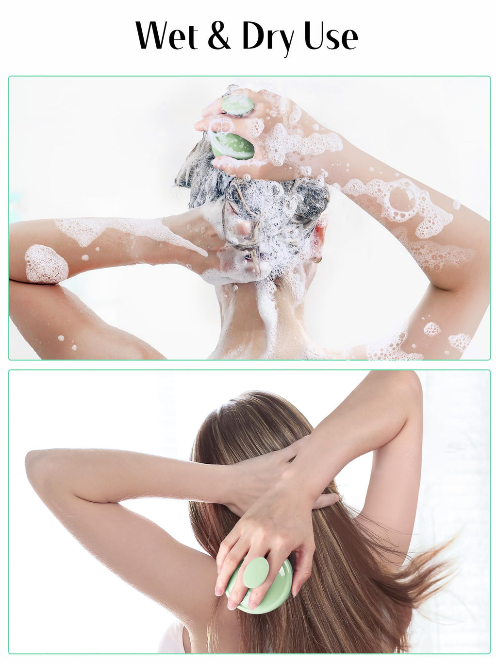 HEETA Scalp Massager Brush – Silicone Scrubber