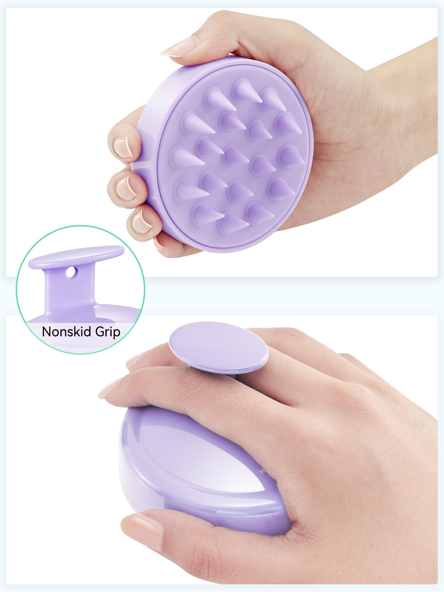 HEETA Scalp Massager Brush – Silicone Scrubber