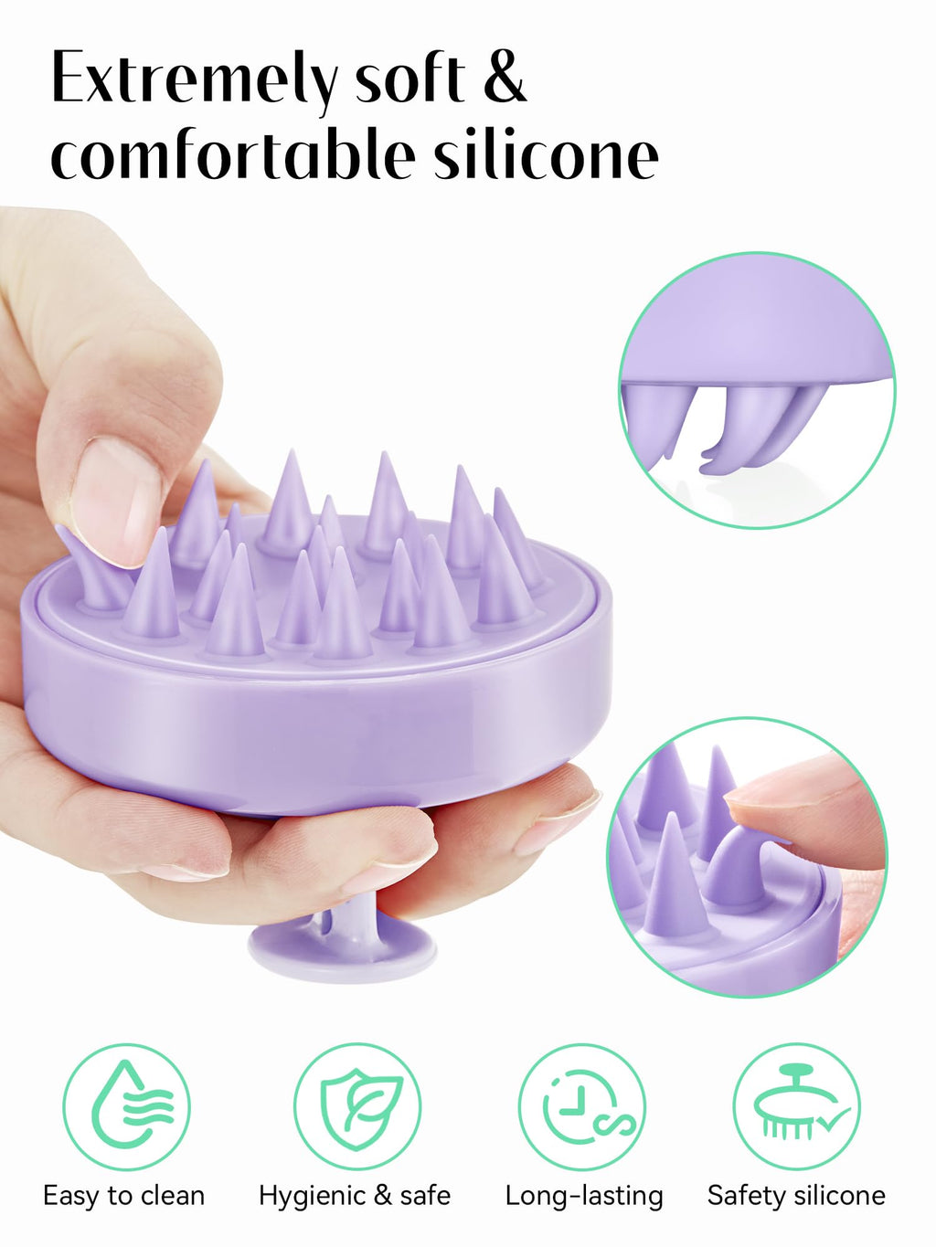 HEETA Scalp Massager Brush – Silicone Scrubber