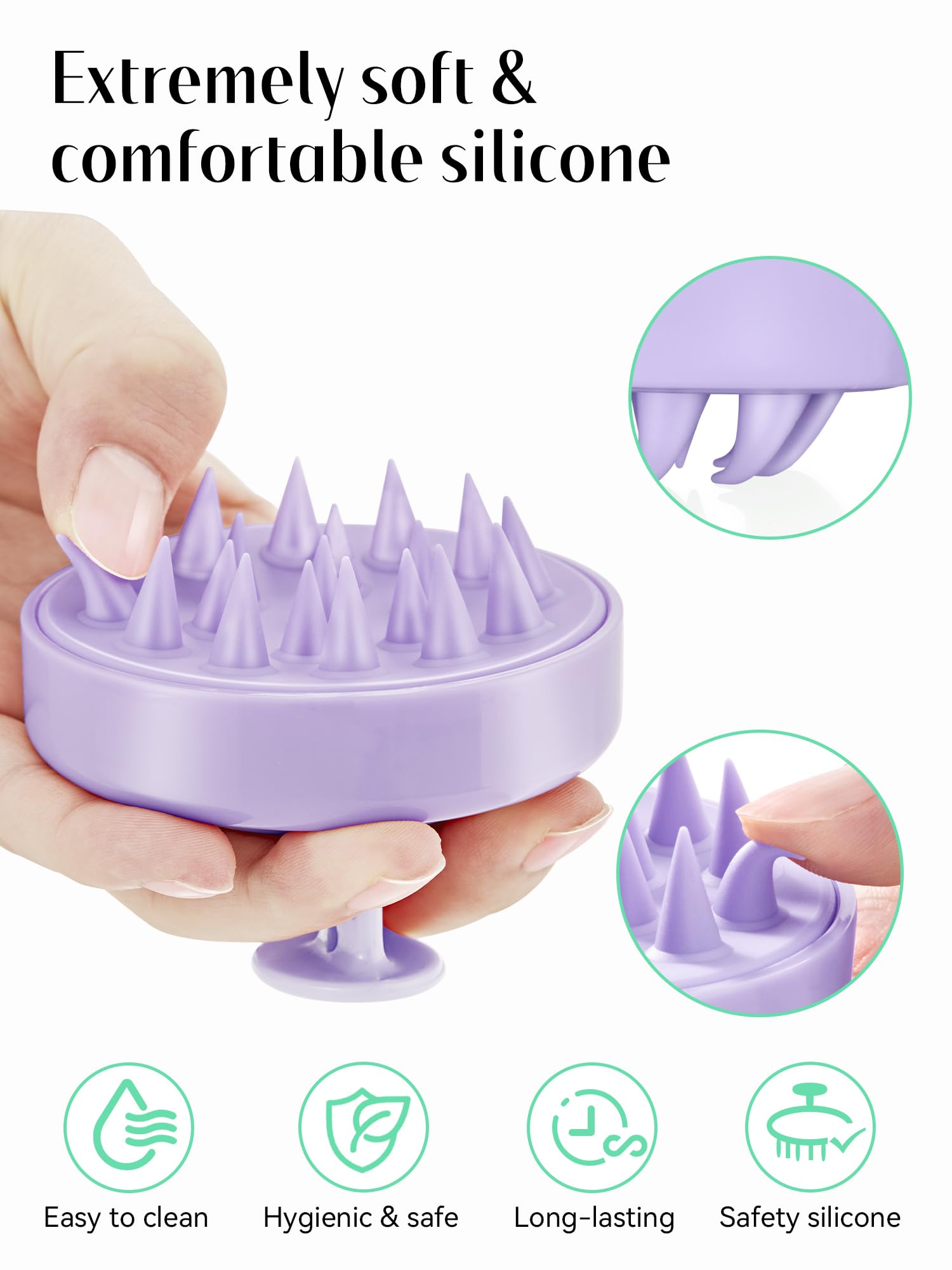 HEETA Scalp Massager Brush – Silicone Scrubber