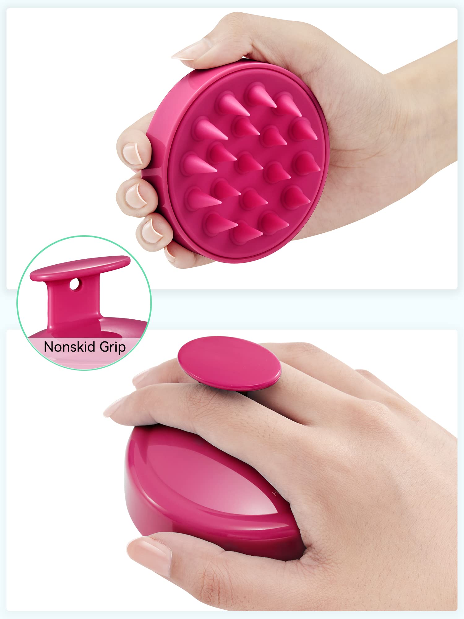 HEETA Scalp Massager Brush – Silicone Scrubber
