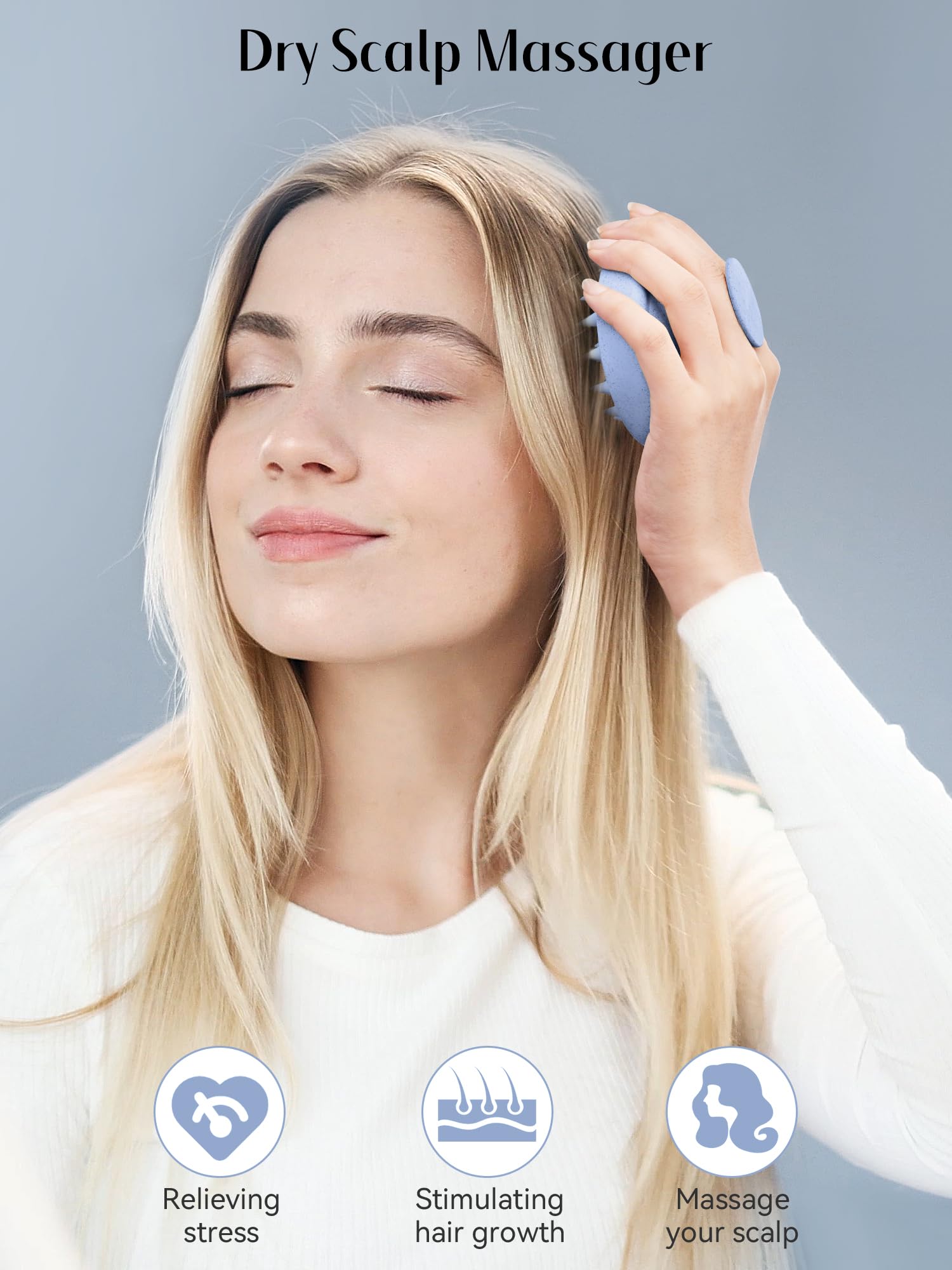 HEETA Scalp Massager Brush – Silicone Scrubber