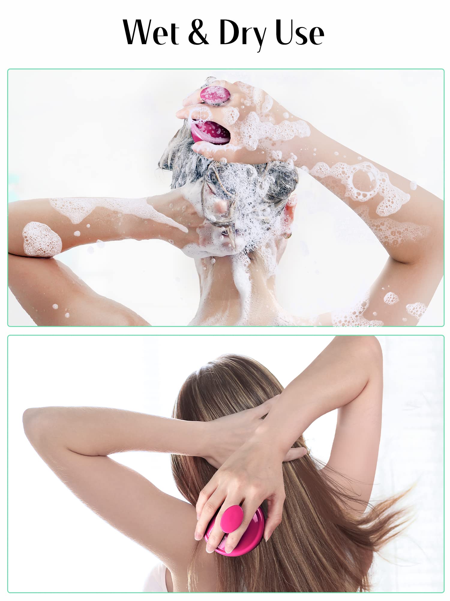 HEETA Scalp Massager Brush – Silicone Scrubber