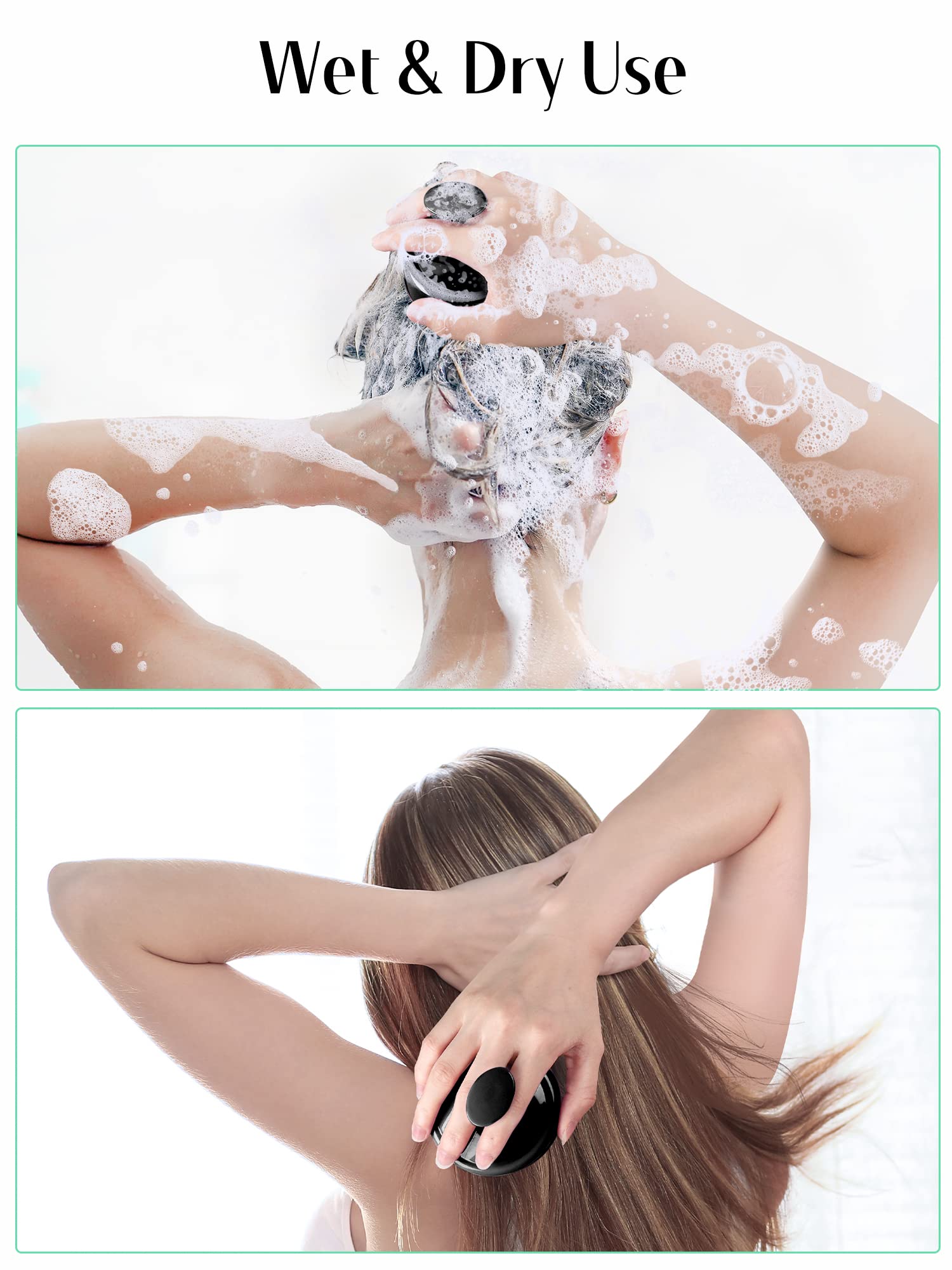 HEETA Scalp Massager Brush – Silicone Scrubber