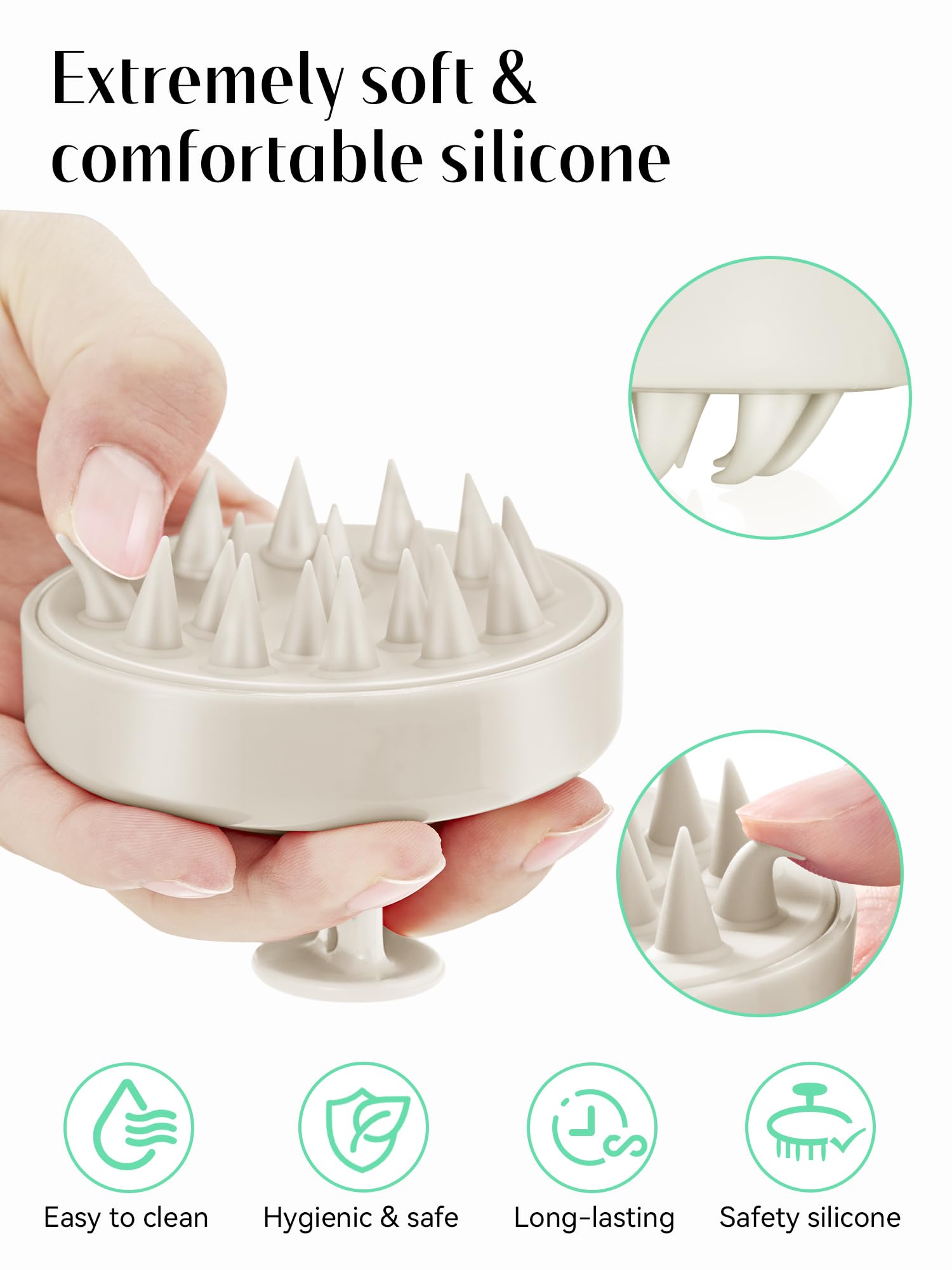 HEETA Scalp Massager Brush – Silicone Scrubber