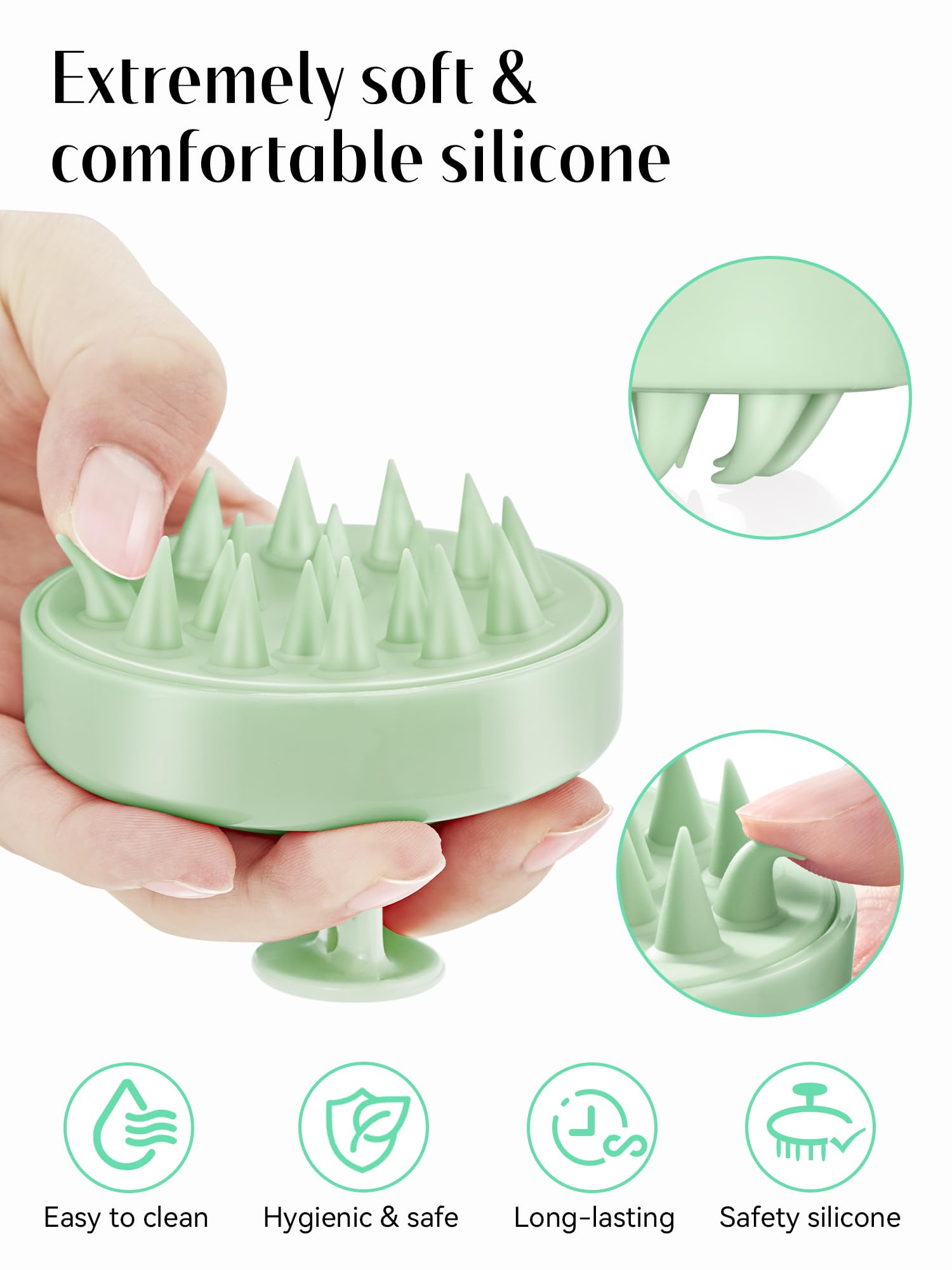 HEETA Scalp Massager Brush – Silicone Scrubber