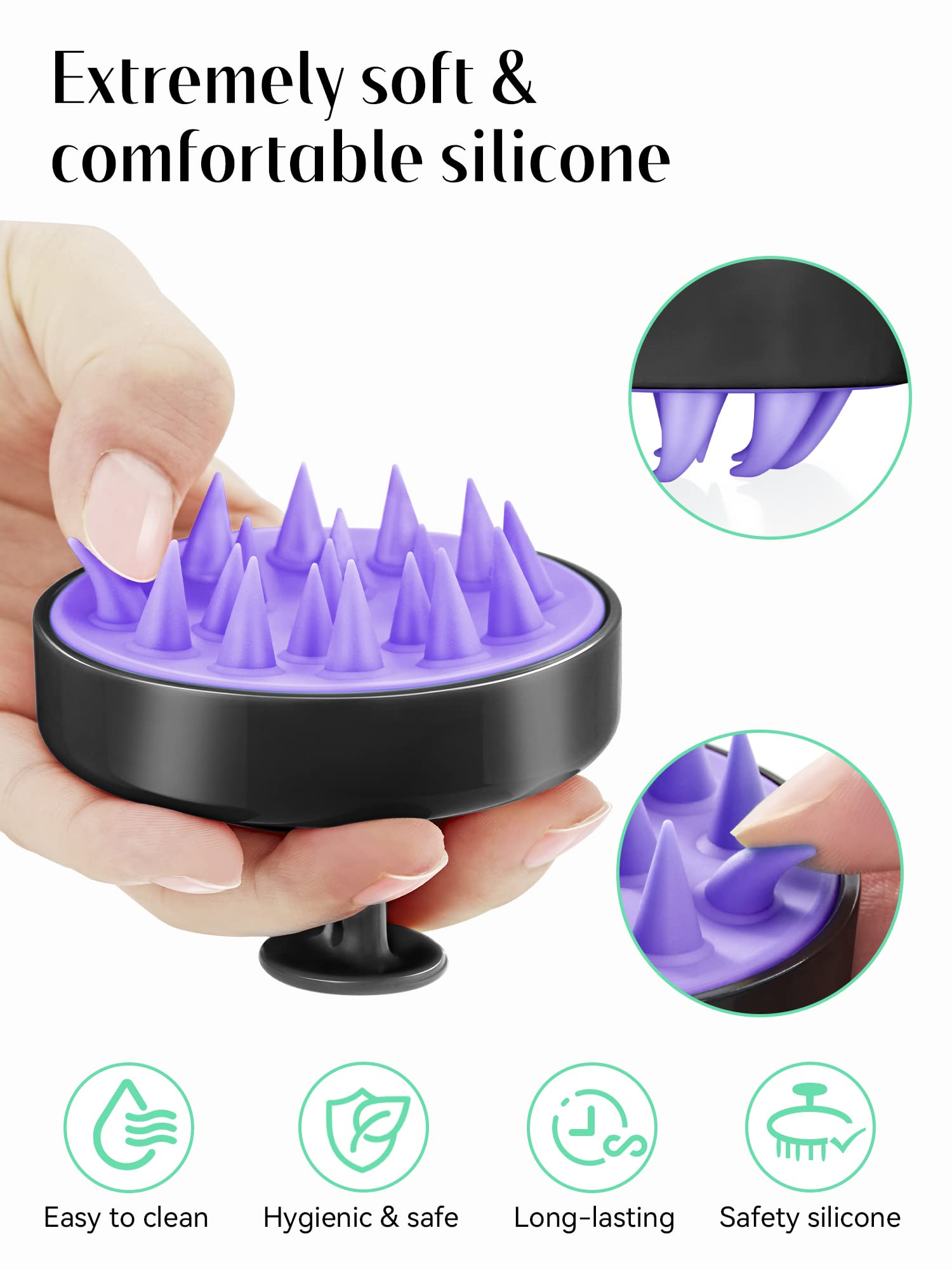HEETA Scalp Massager Brush – Silicone Scrubber