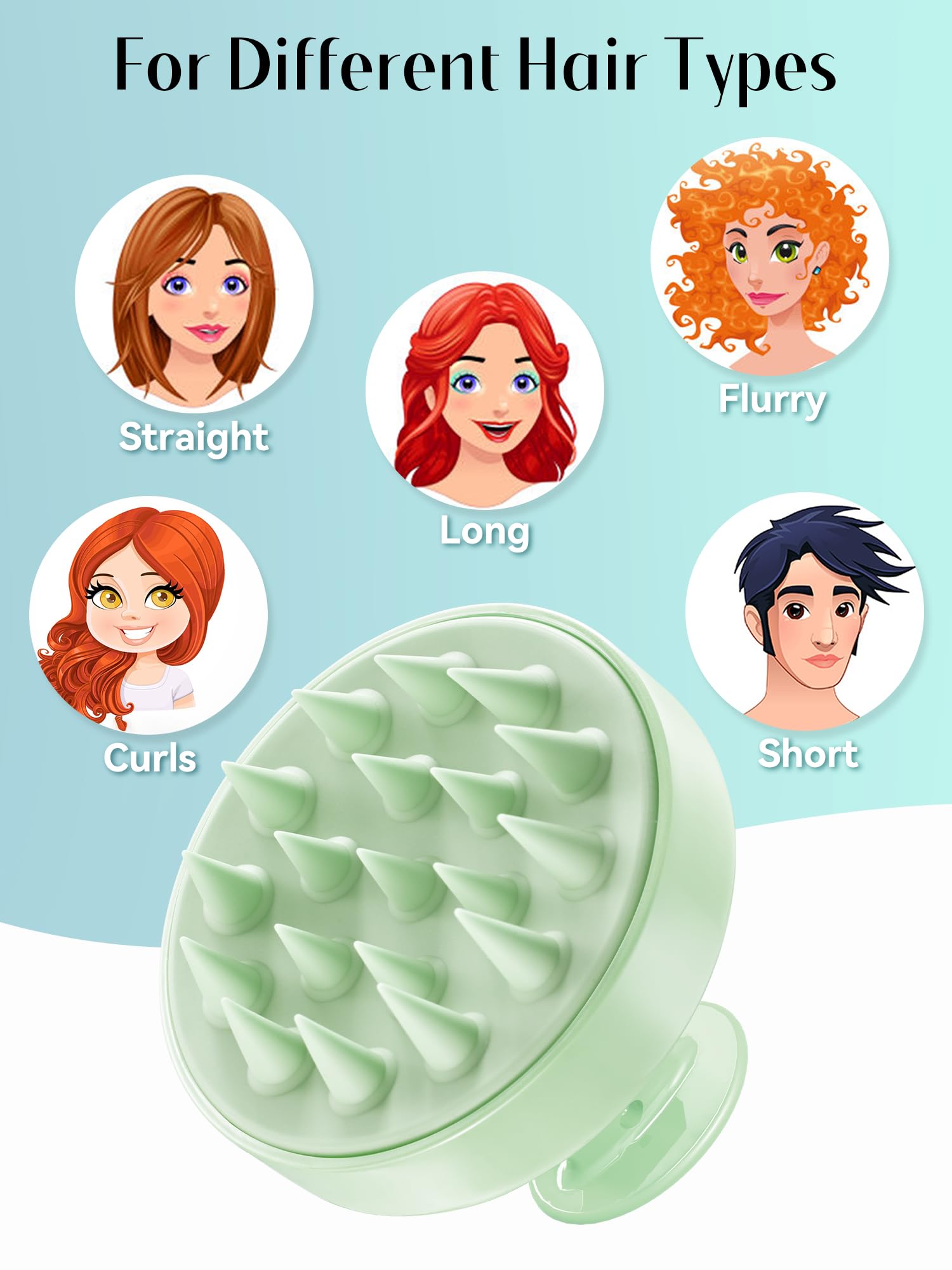 HEETA Scalp Massager Brush – Silicone Scrubber