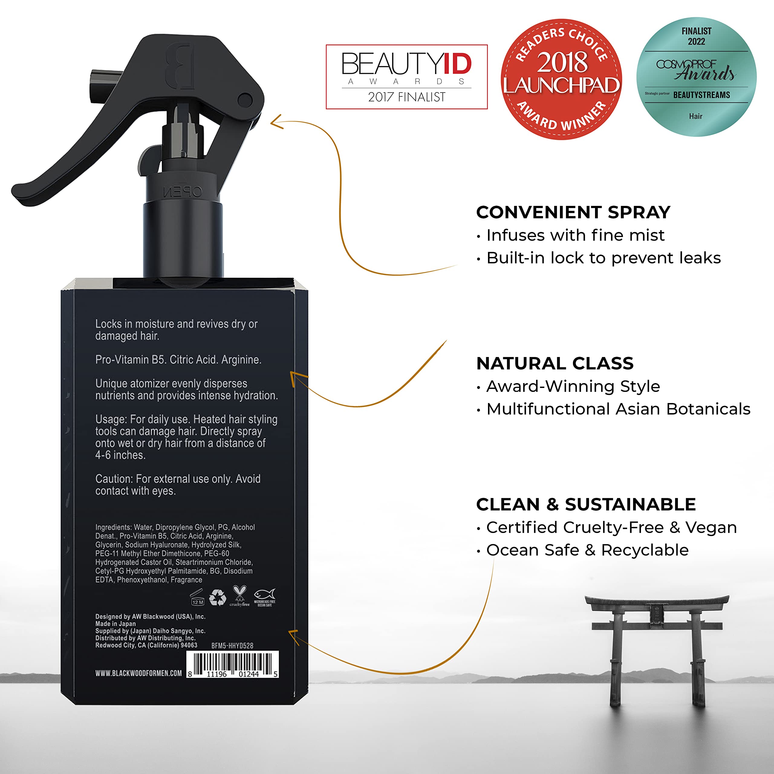 Blackwood Hair & Beard Hydrator Spray (4 oz)