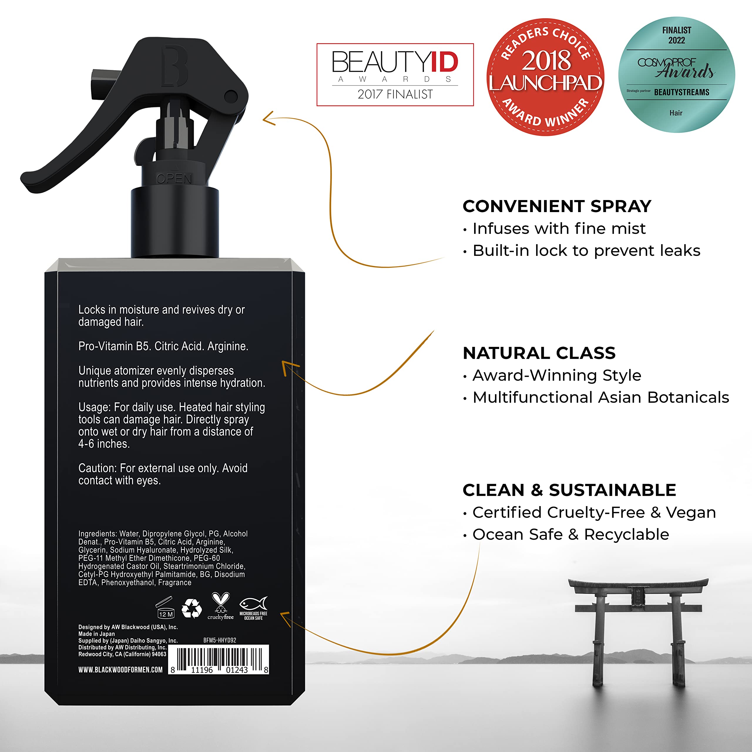 Blackwood Hair & Beard Hydrator Spray (4 oz)