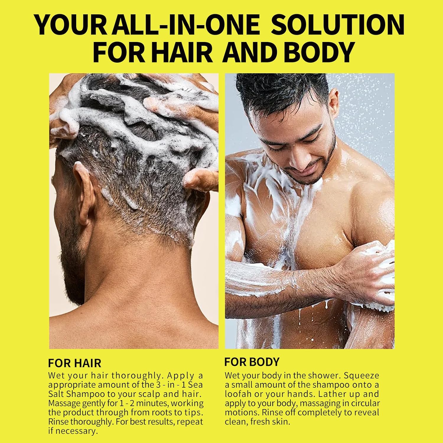 SEVICH 3-in-1 Sea Salt Shampoo, Conditioner & Body Wash (200ml)